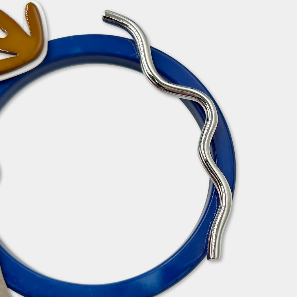 Maison Margiela MM11 SS10 Geometric Blue Plastic Bracelet