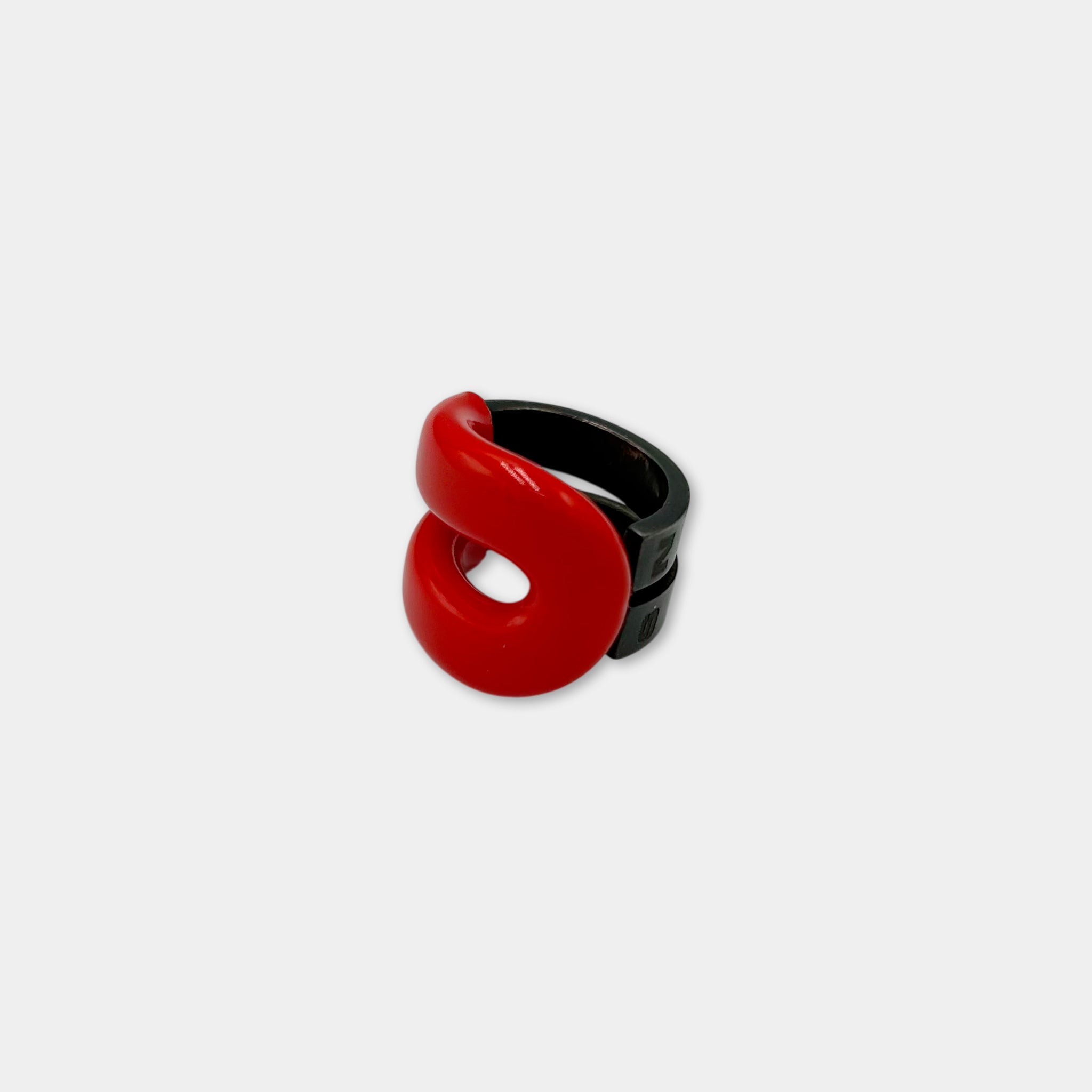 Maison Martin Margiela MM11 Circular Ring Red Black