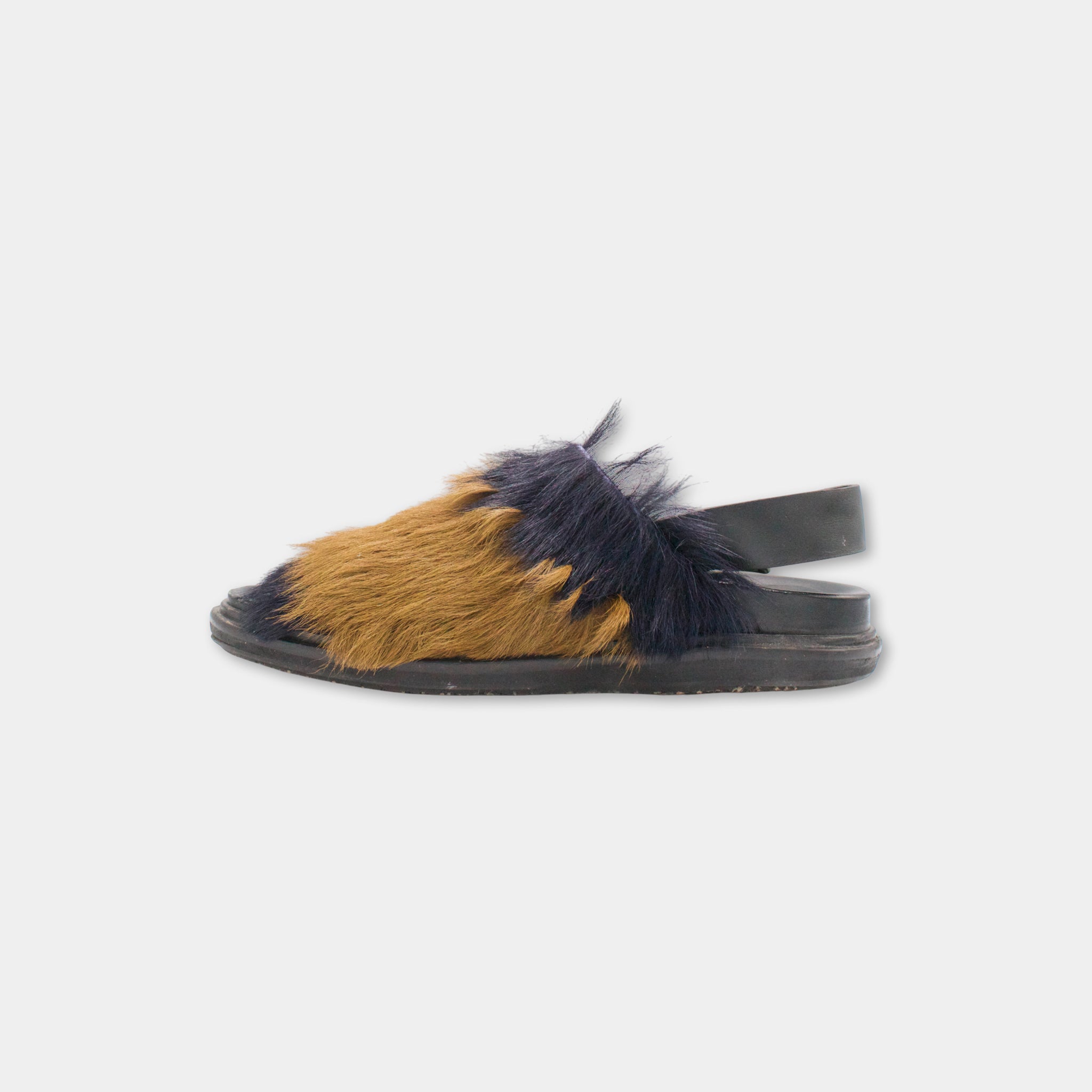 Marni Two-Tone Furry Sandals