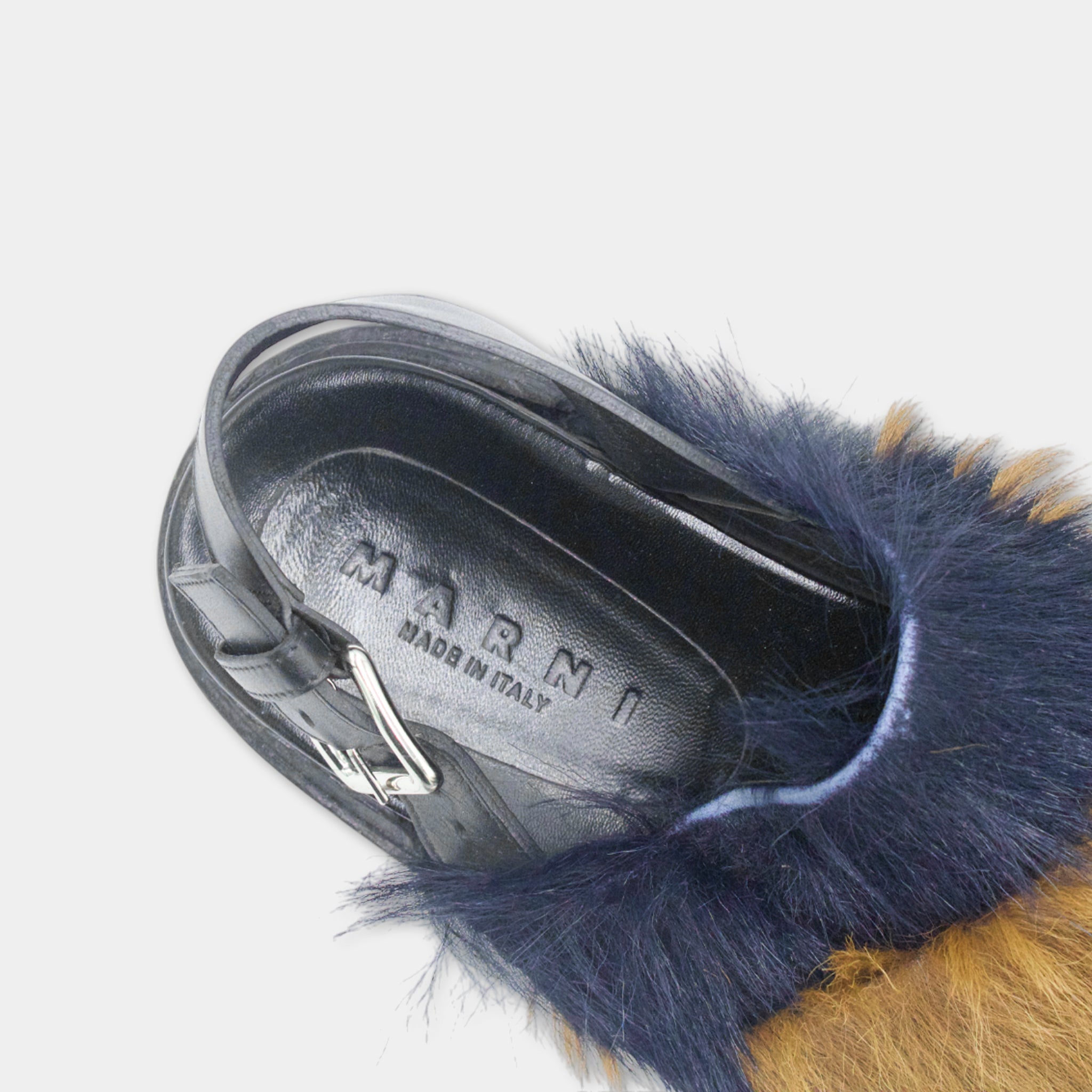 Marni Two-Tone Furry Sandals