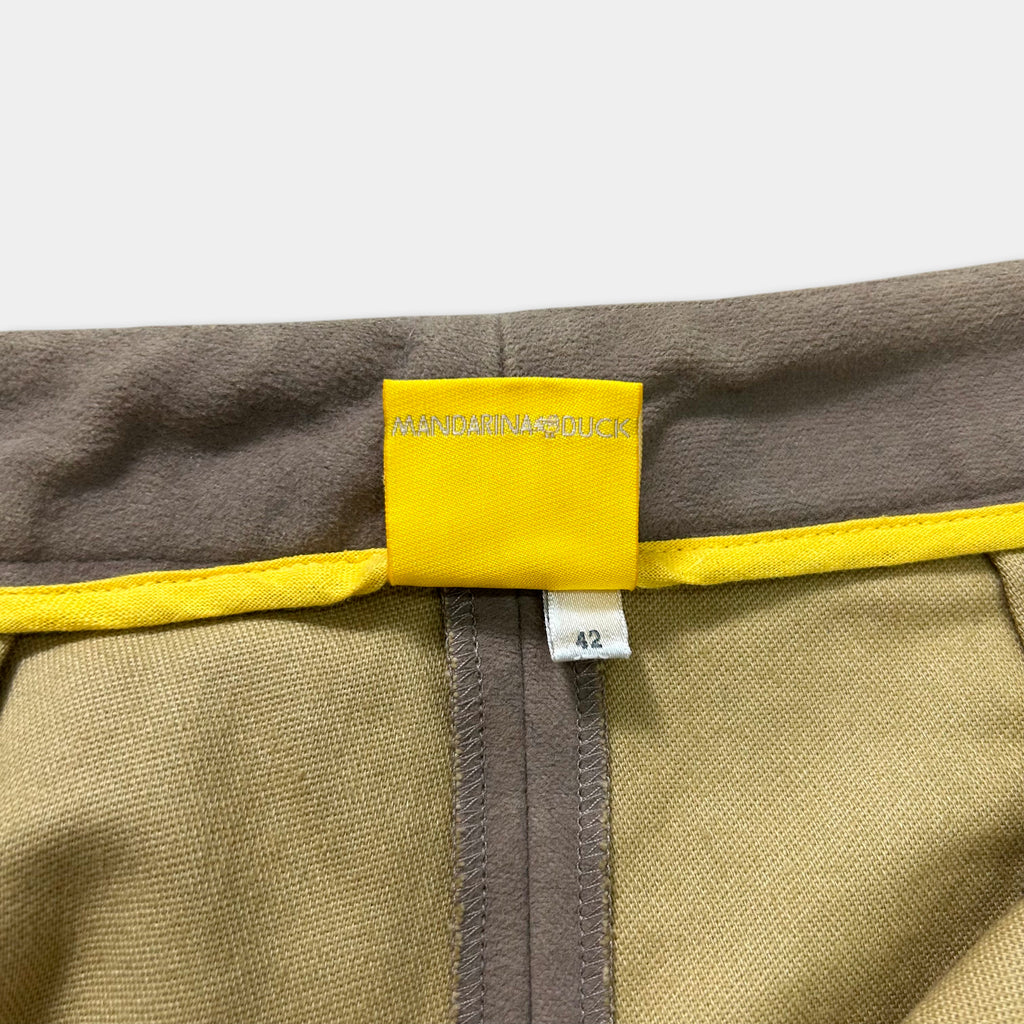 Mandarina Duck 2000s Textured Cotton Pants