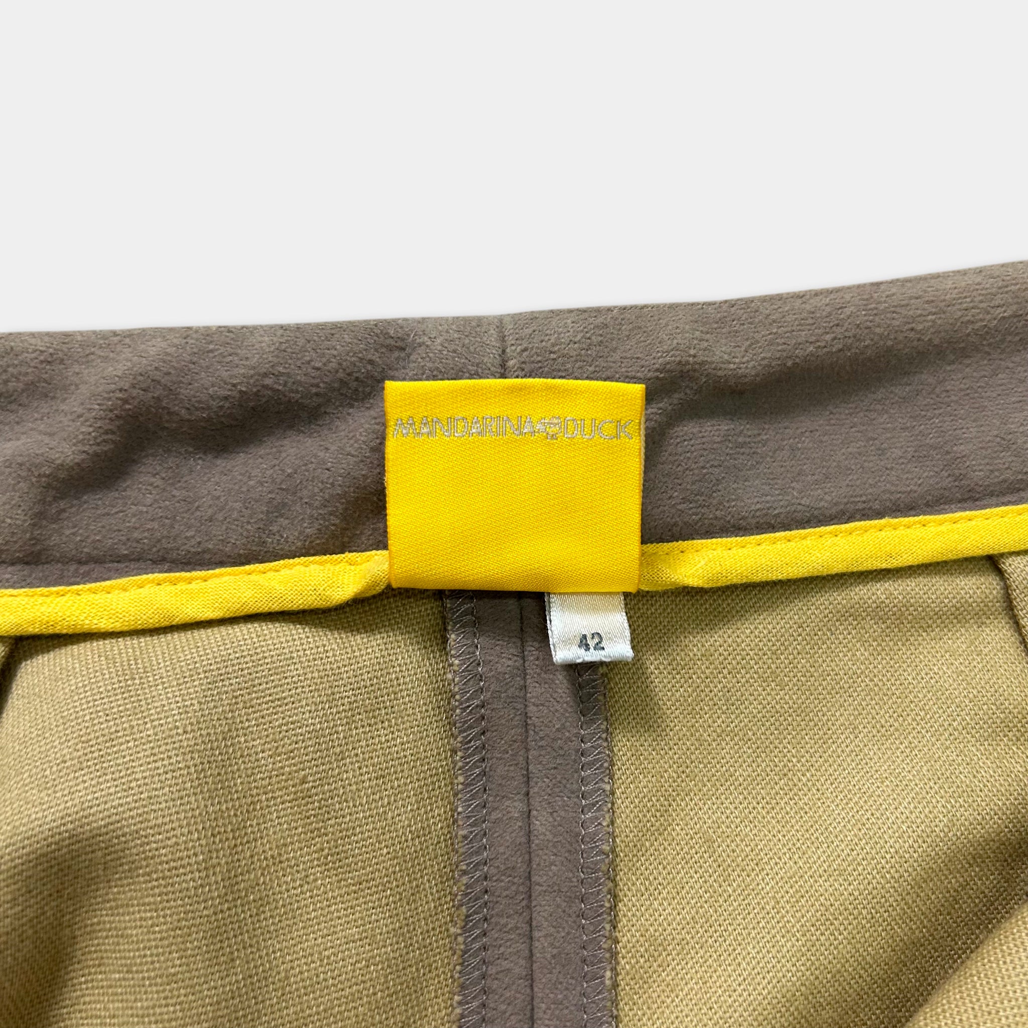 Mandarina Duck 2000s Textured Cotton Pants