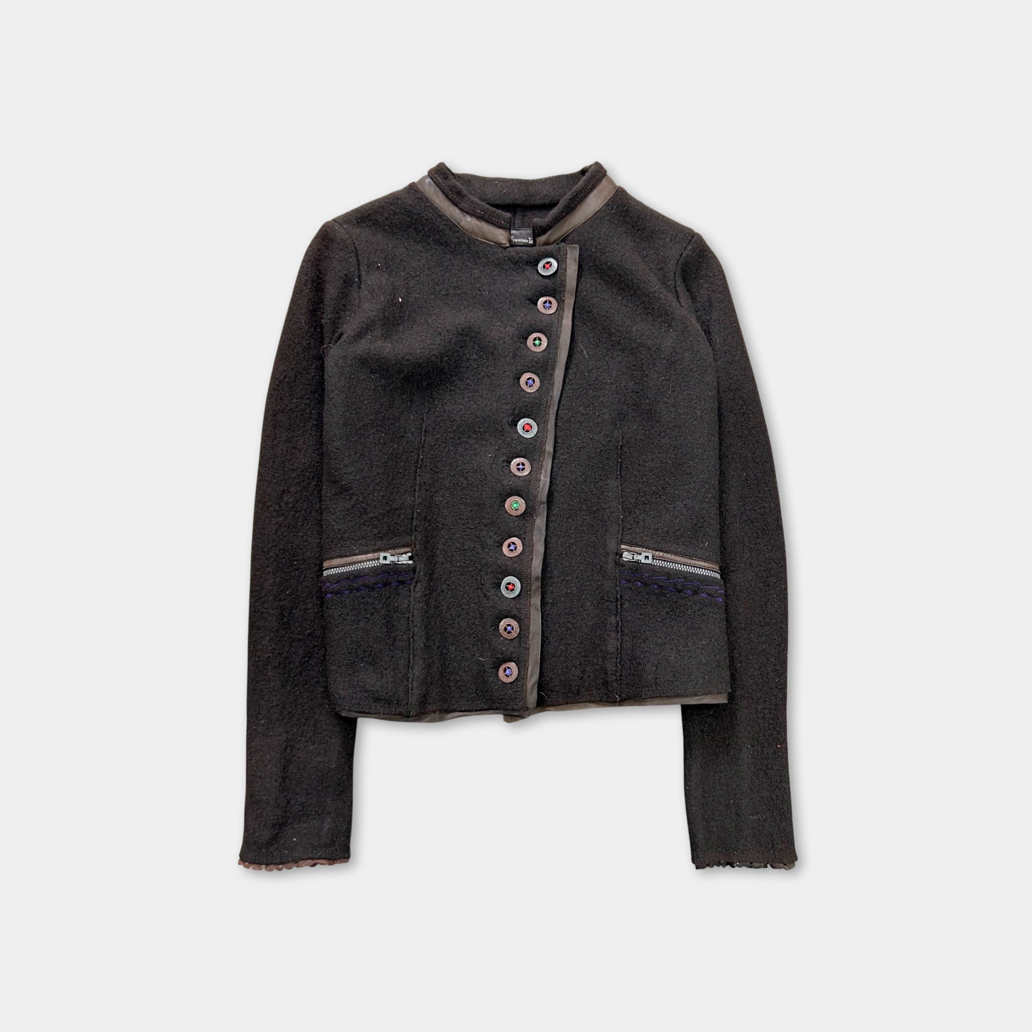 Marithé + François Girbaud Vintage Brown Wool Jacket