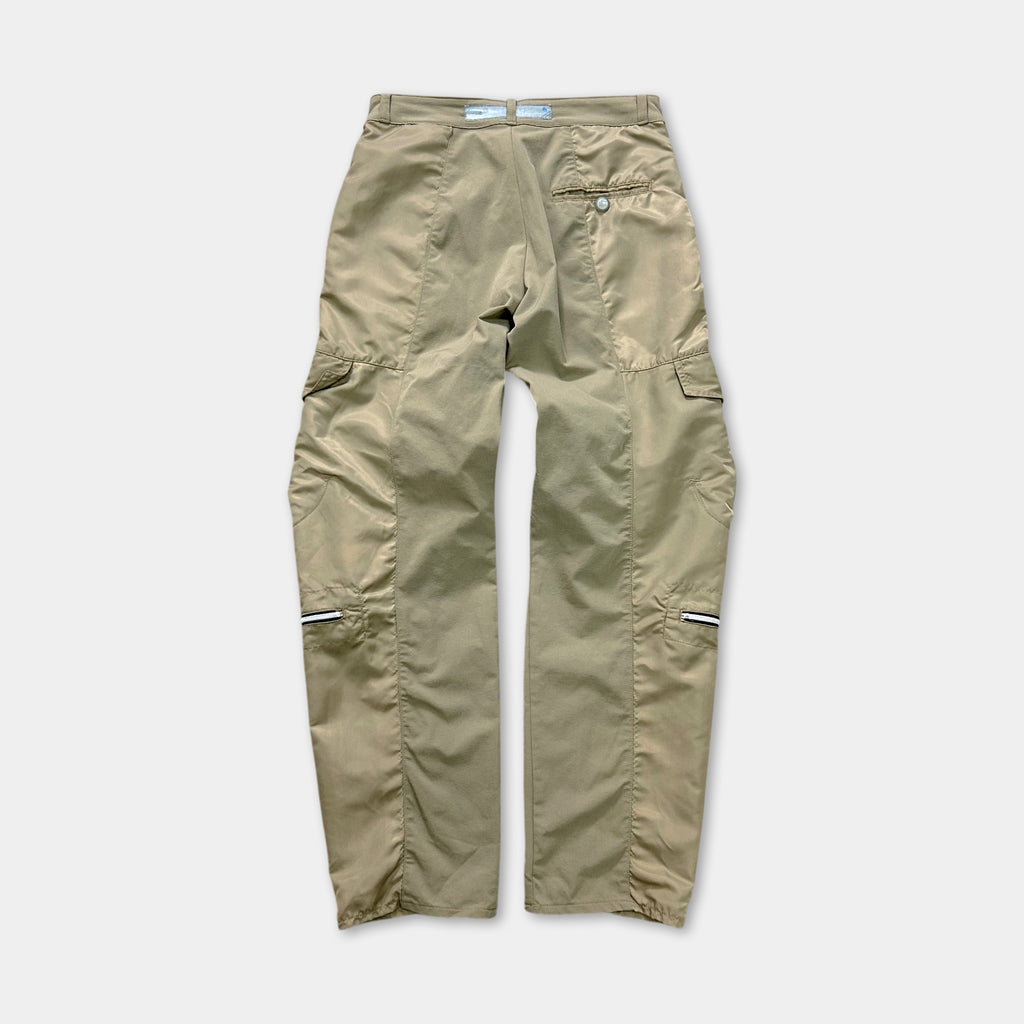Marithé + François Girbaud 2000s Technical Nylon Cargo Pants Khaki Green