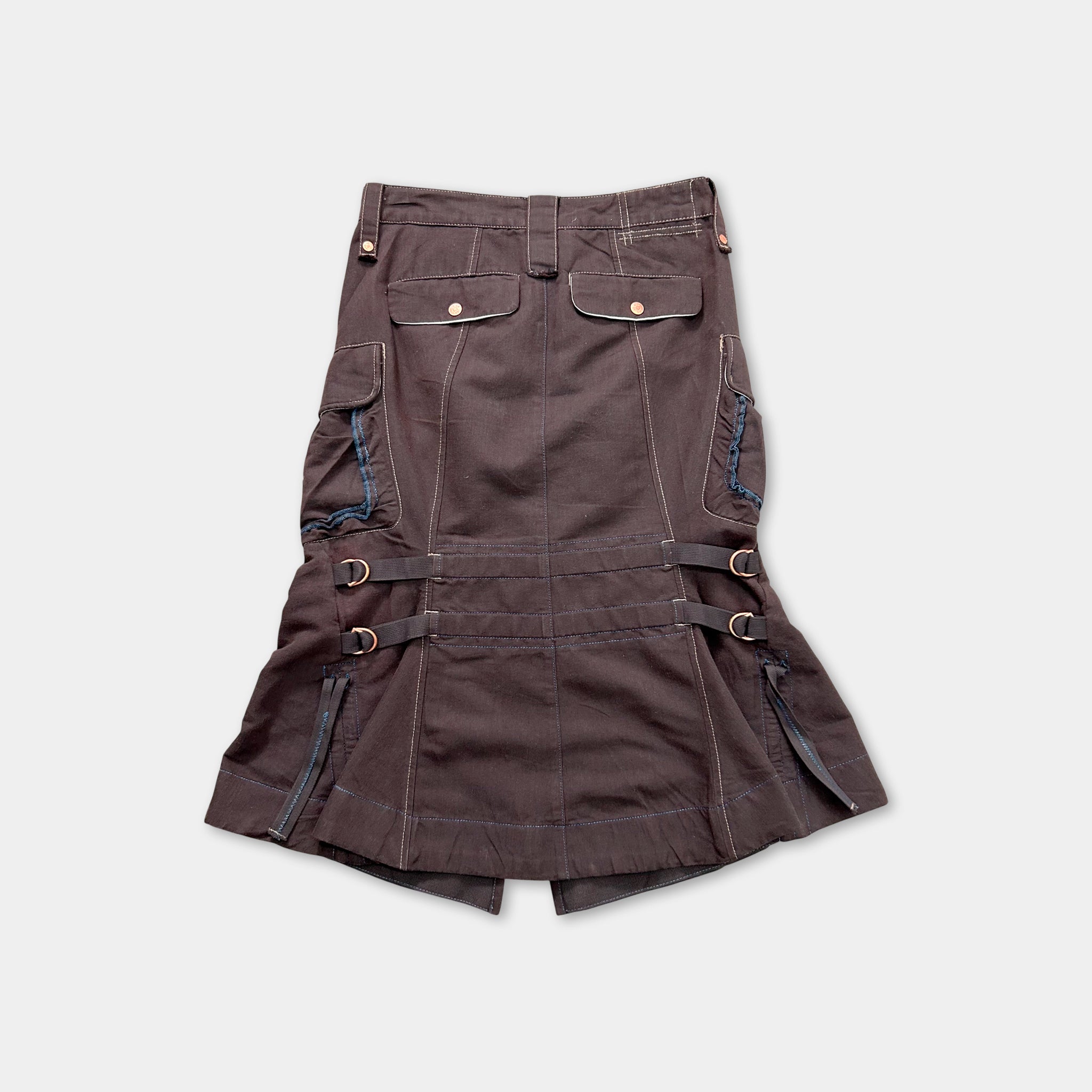 Marithé + François Girbaud Cargo Brown Skirt