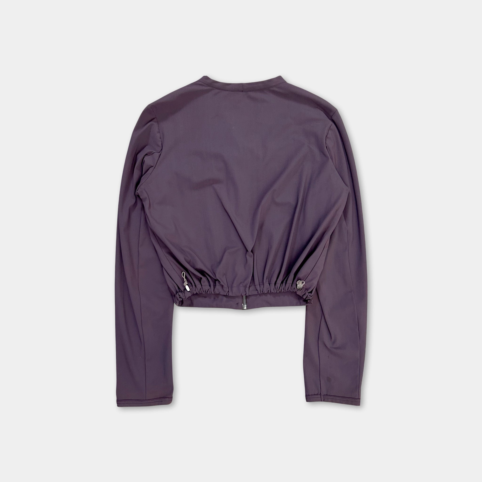 Marithé + François Girbaud Technical Burgundy Cardigan Jacket