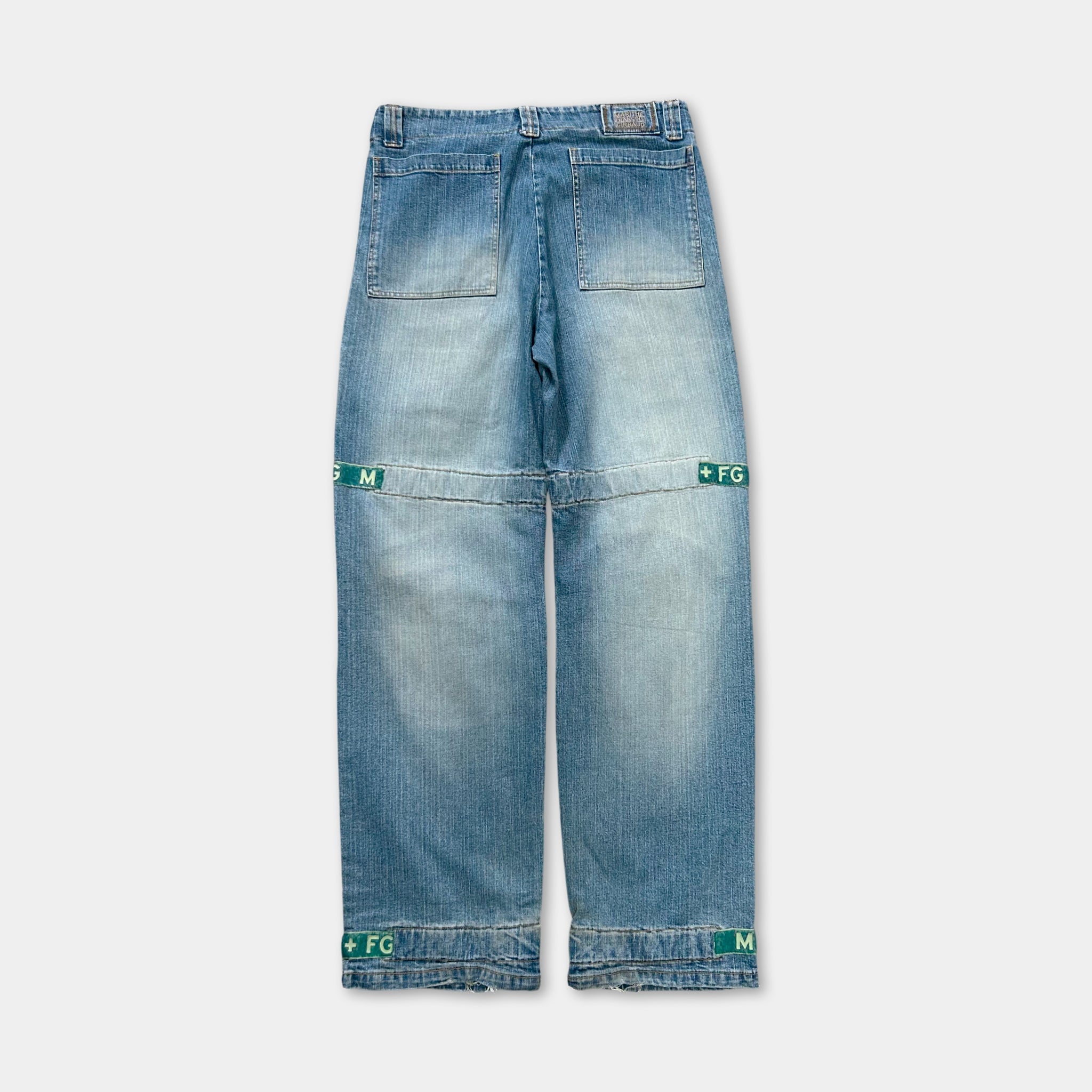 Marithé + François Girbaud Classic Light Blue Cargo Denim Pants