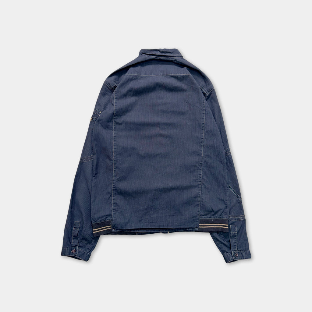 Marithé + François Girbaud Contrast Stitch Patchwork Multi-Pocket Shirt