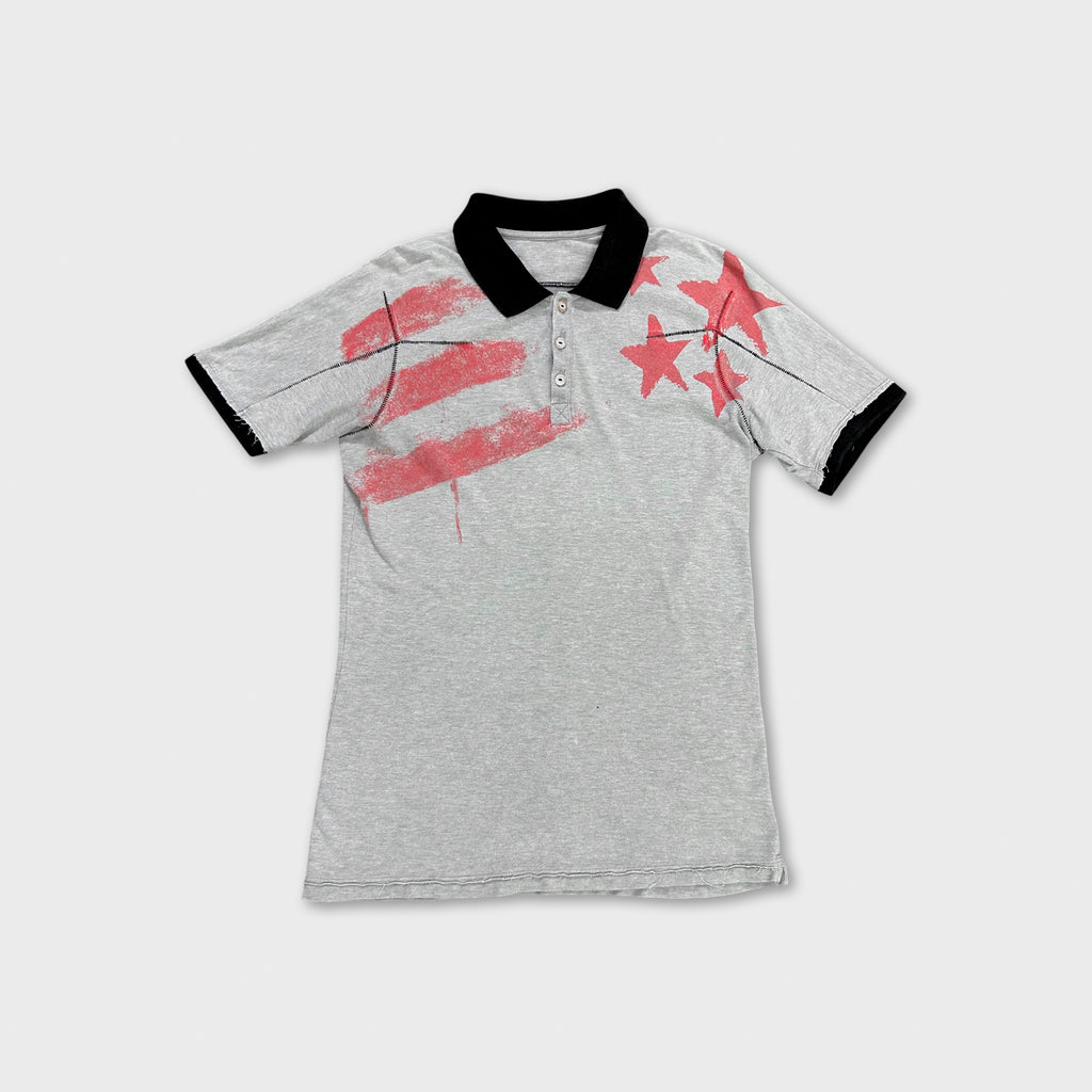 Marithé + François Girbaud Stars Flag Grey Polo