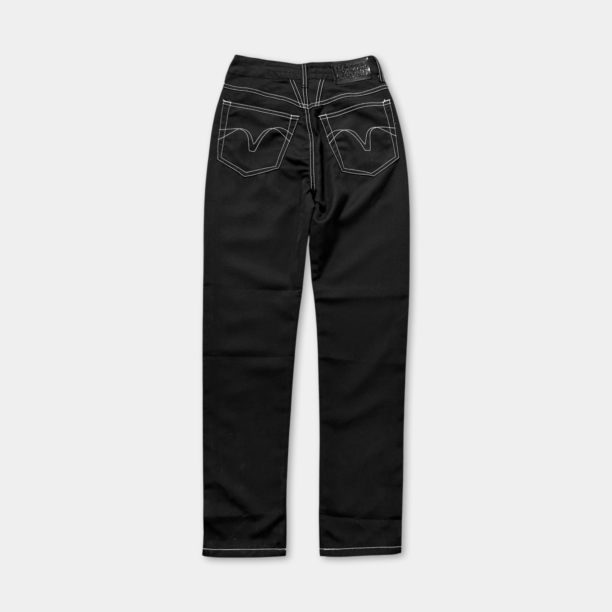 Marithé + François Girbaud Contrast Stitching Pants