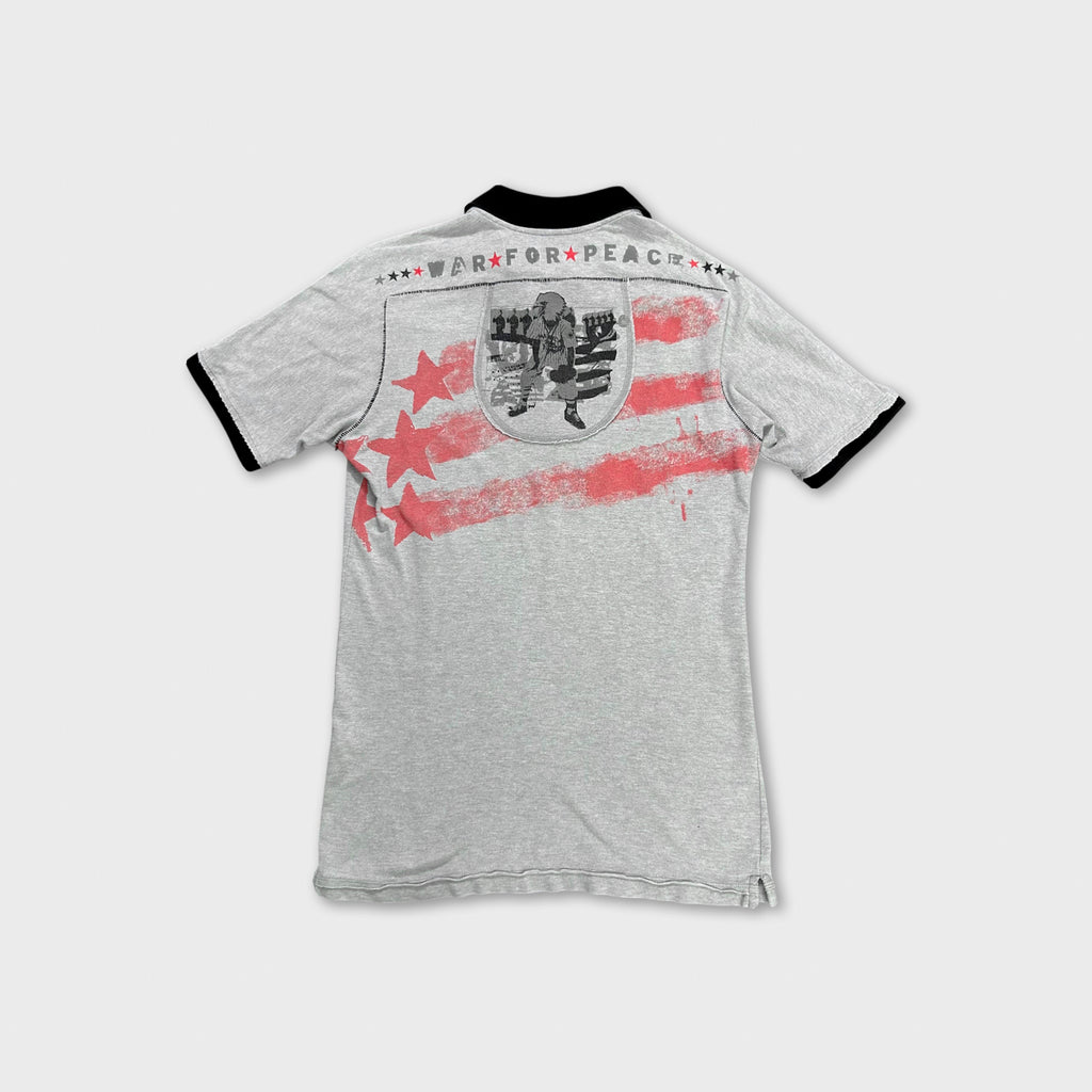 Marithé + François Girbaud Stars Flag Grey Polo