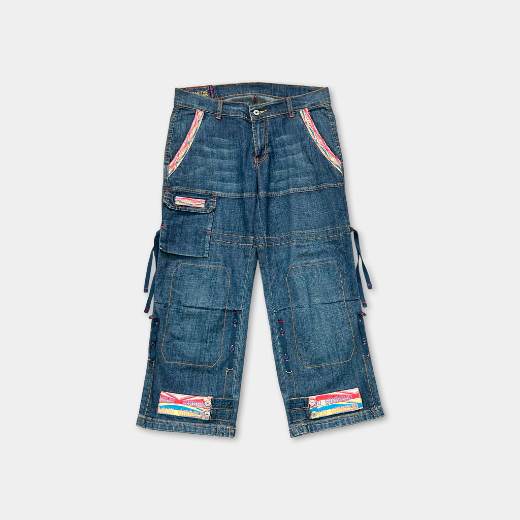 Marithé + François Girbaud Colorful Cargo Denim Shorts