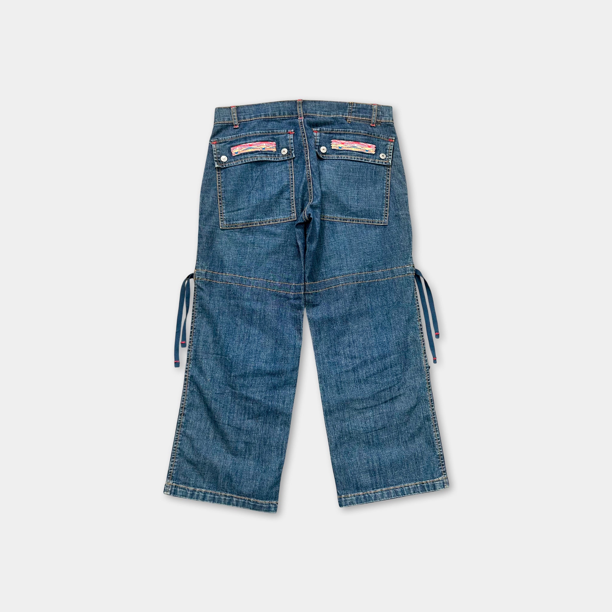 Marithé + François Girbaud Colorful Cargo Denim Shorts