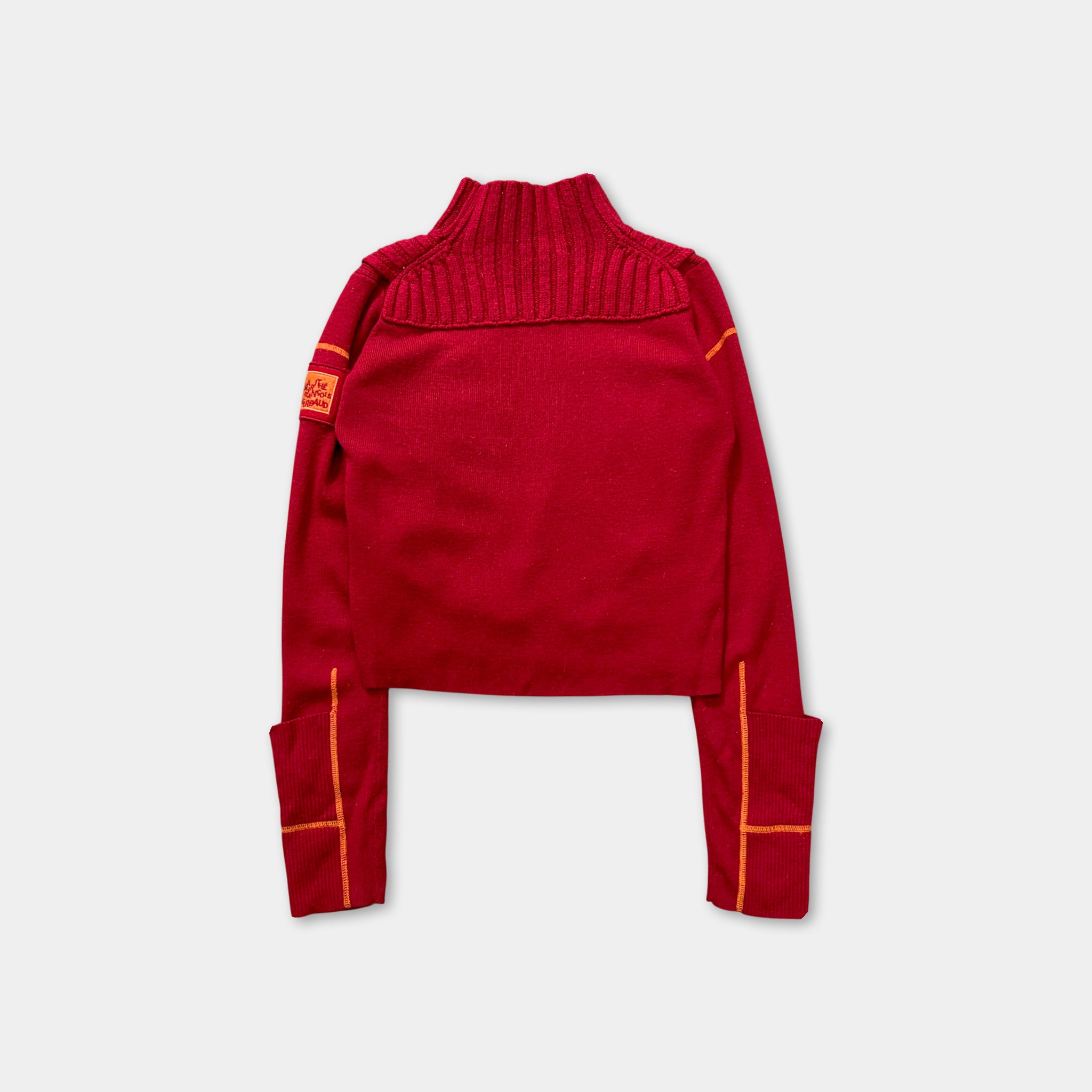 Marithé + François Girbaud Red Knit Sweatshirt