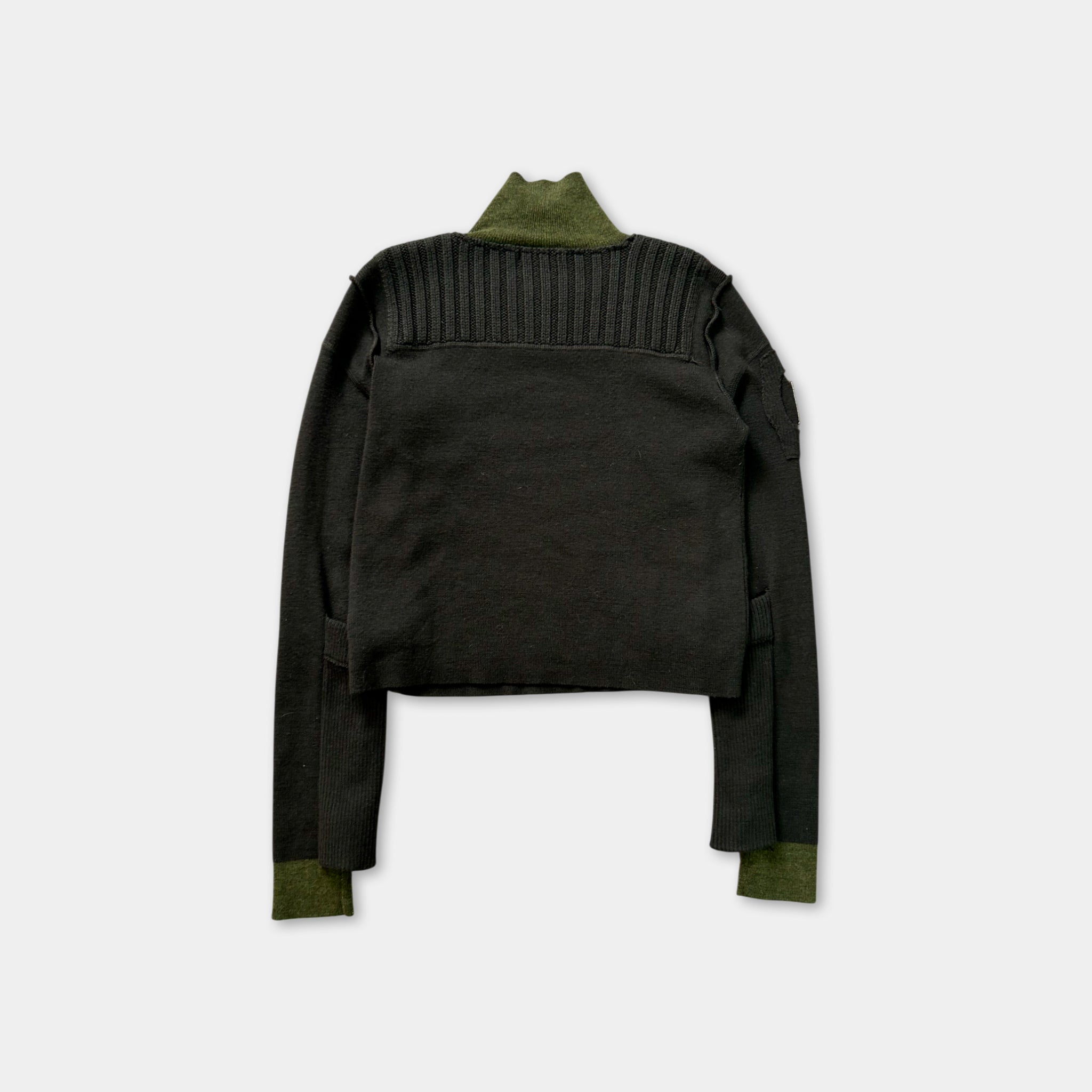Marithé + François Girbaud Green Collar Knitted Longsleeve