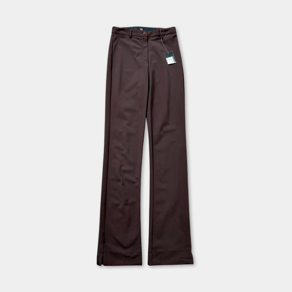 Marithé + François Girbaud Classic Elegant Brown Nylon Pants