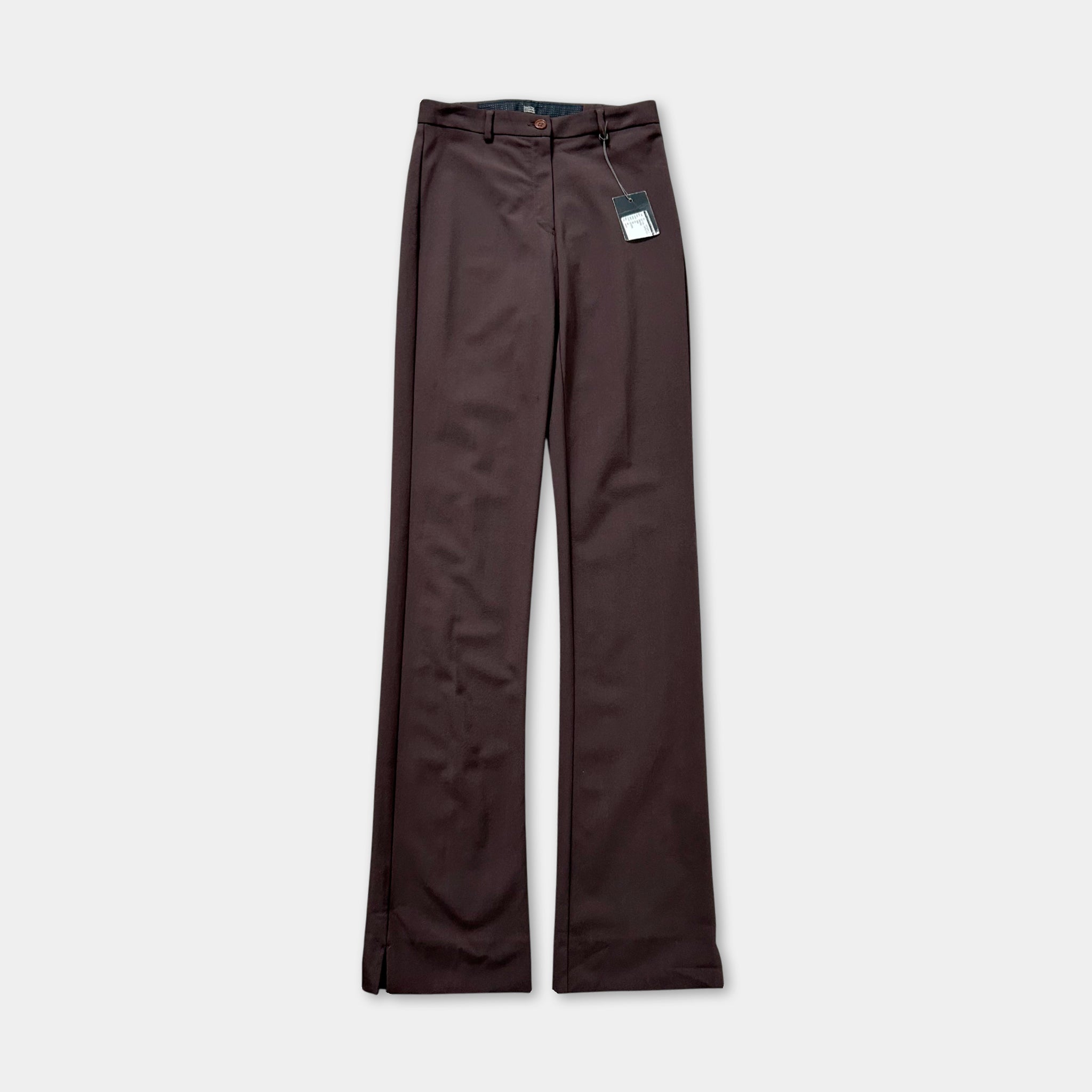 Marithé + François Girbaud Classic Elegant Brown Nylon Pants