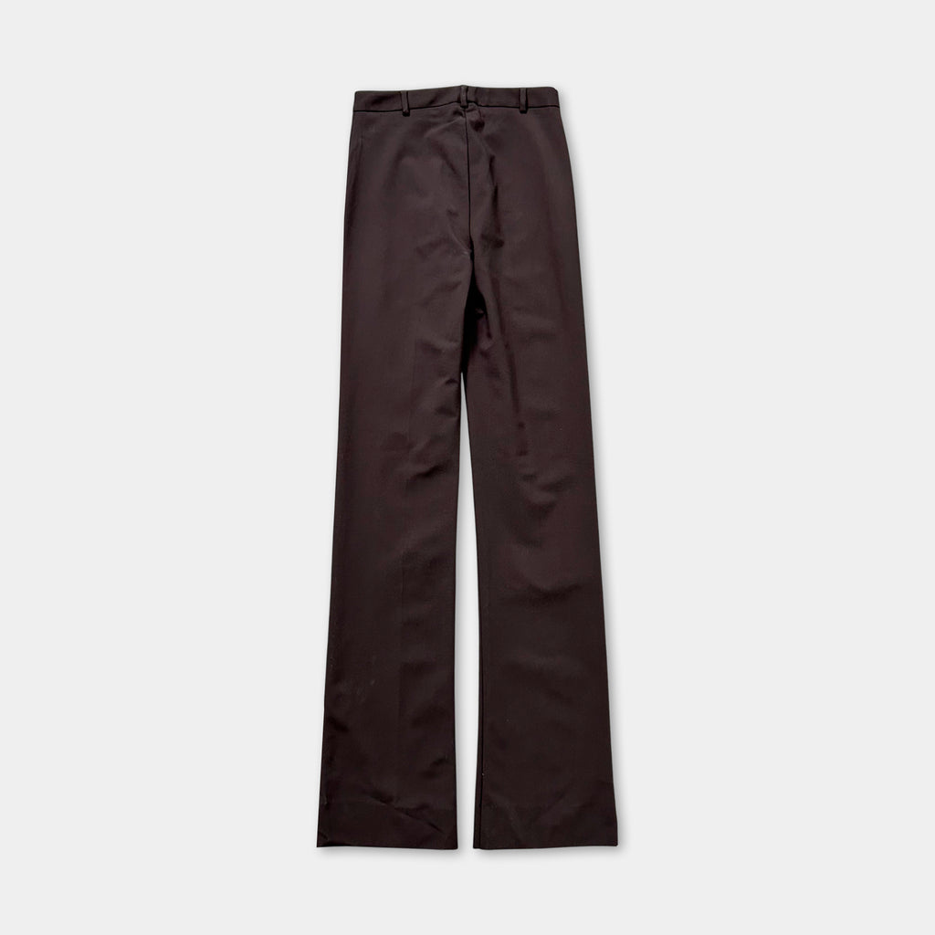 Marithé + François Girbaud Classic Elegant Brown Nylon Pants