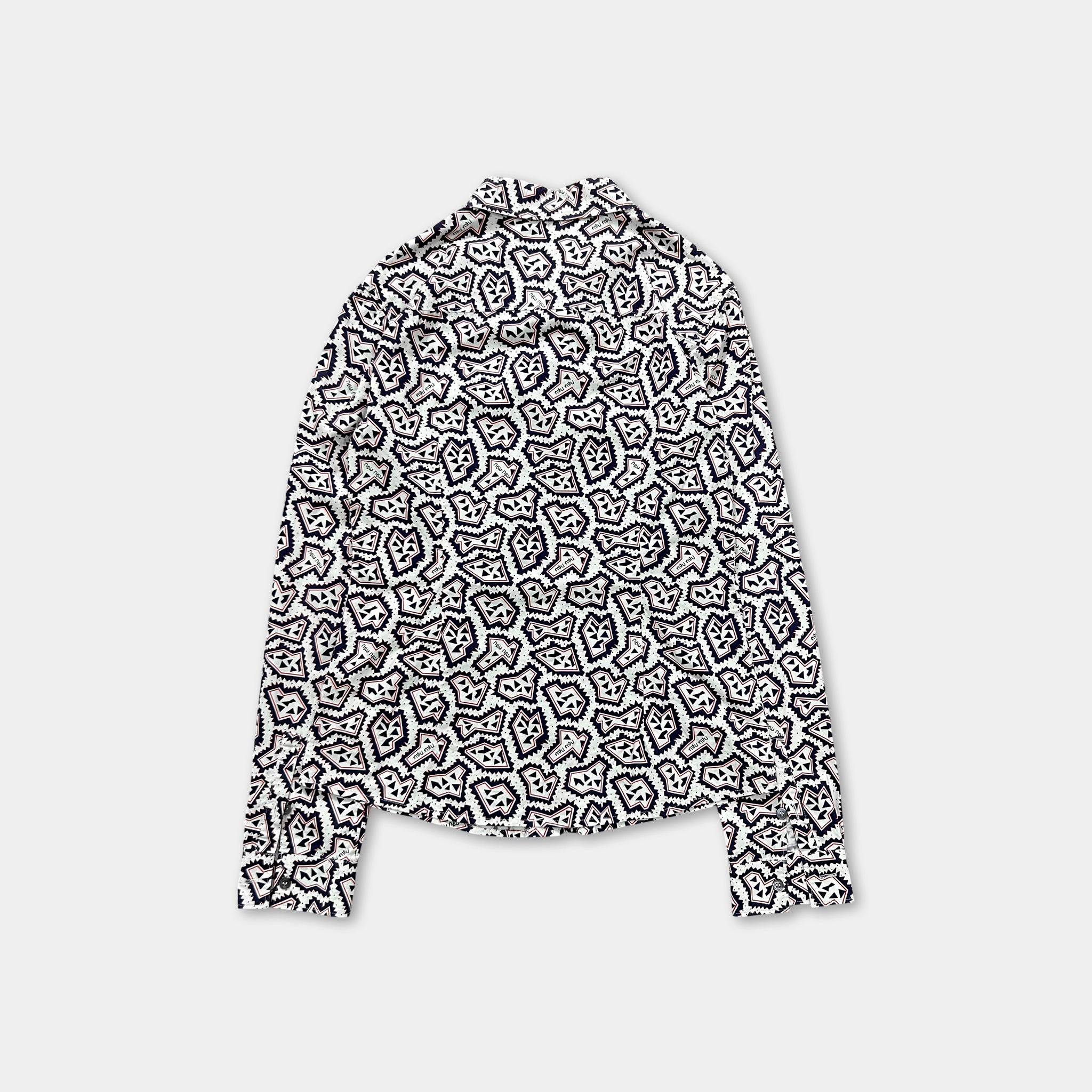 Miu Miu Geometric Pattern Printed Shirt