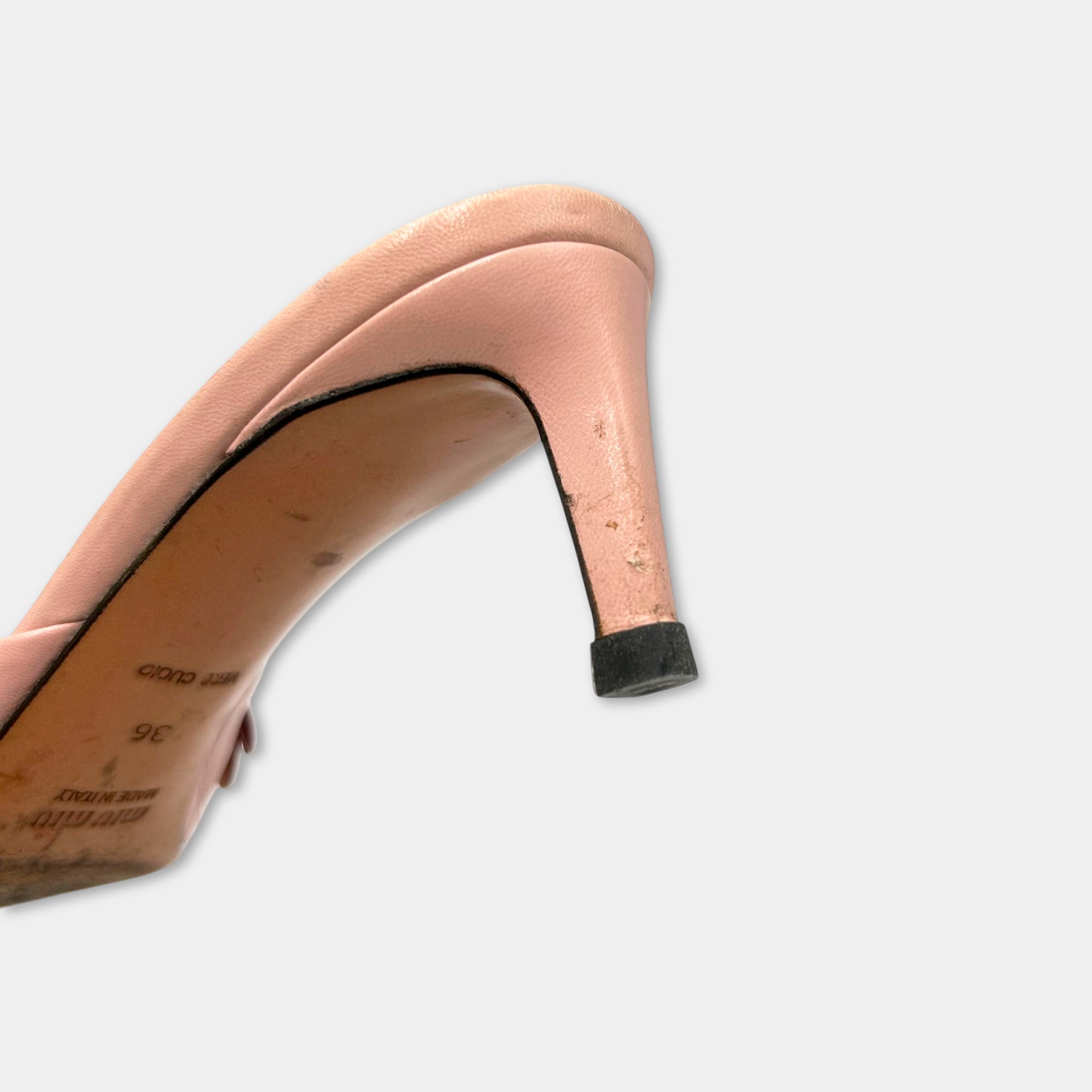 Miu Miu Sequin Pointed-Toe Kitten Heel Mules