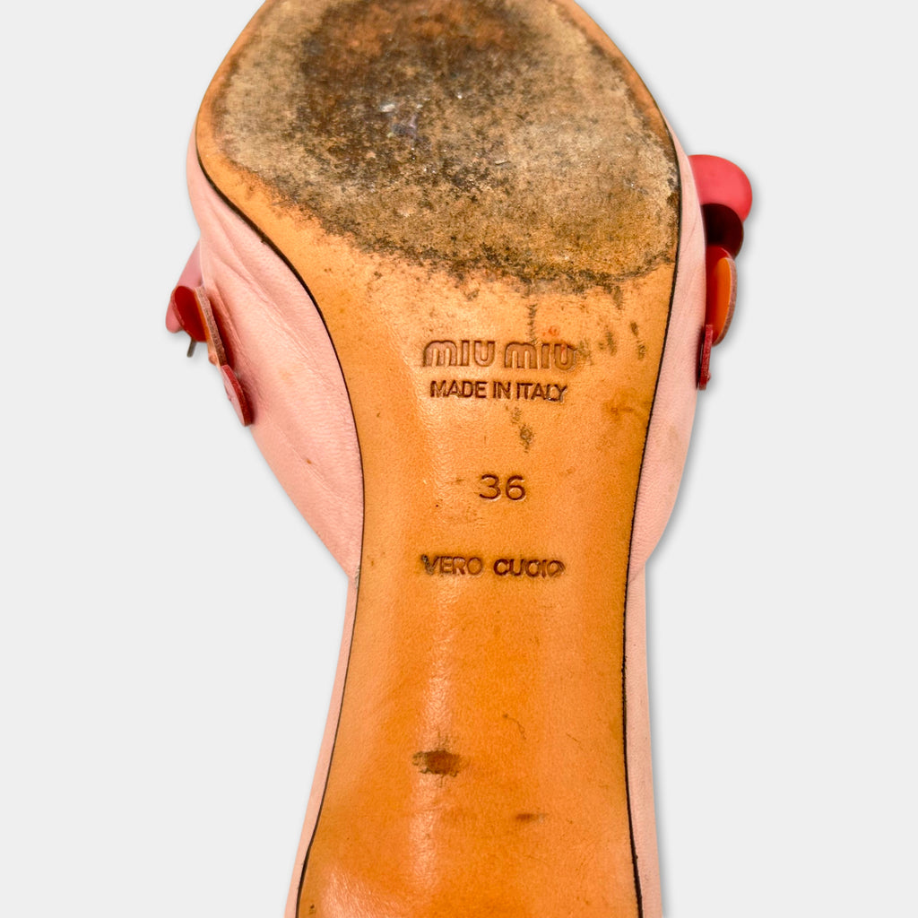 Miu Miu Sequin Pointed-Toe Kitten Heel Mules