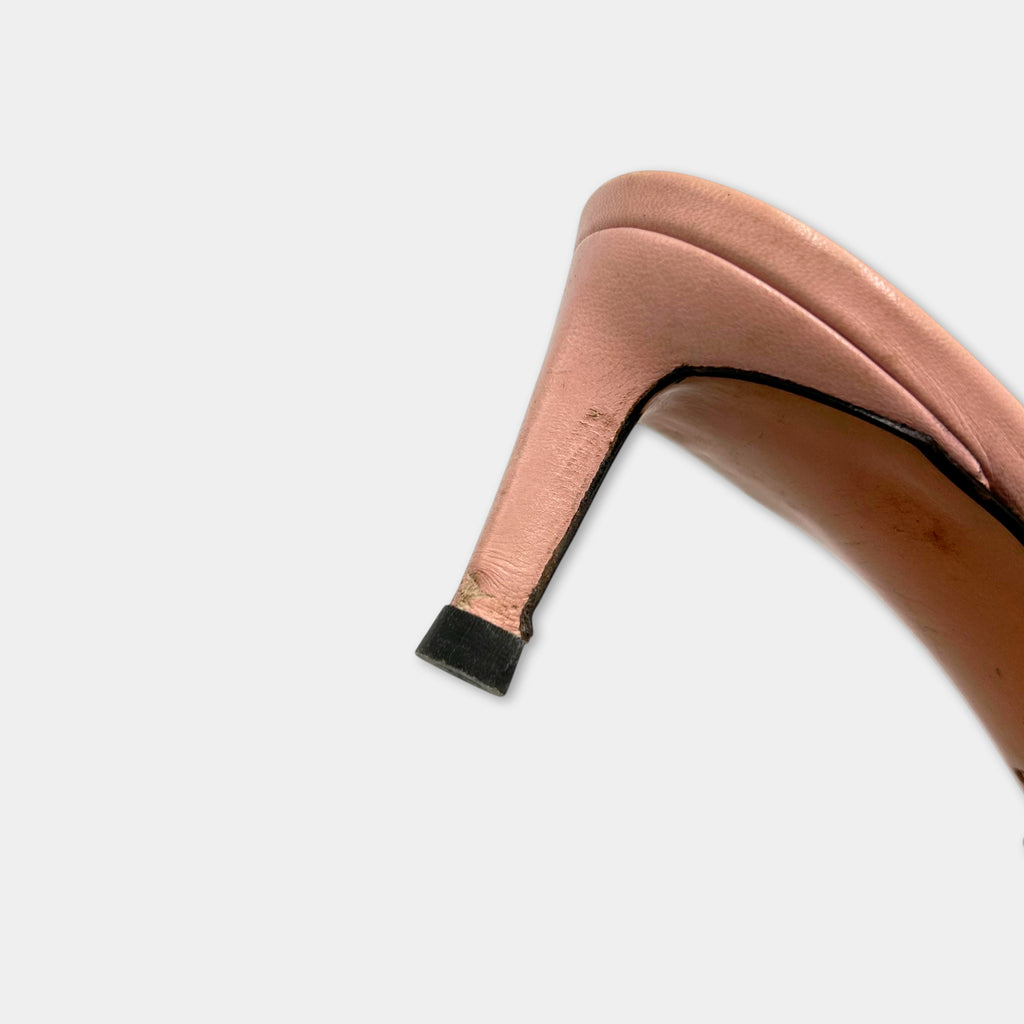 Miu Miu Sequin Pointed-Toe Kitten Heel Mules