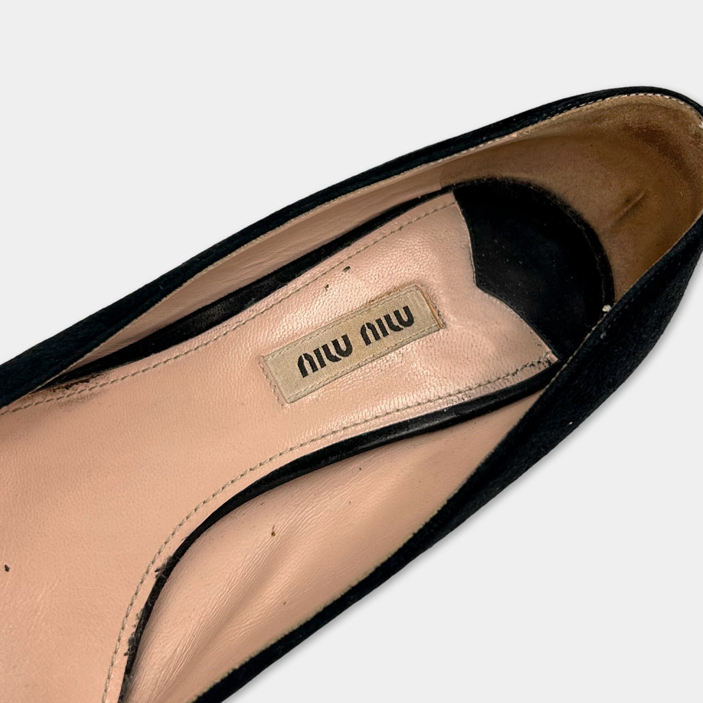 Miu Miu Black Suede Heels