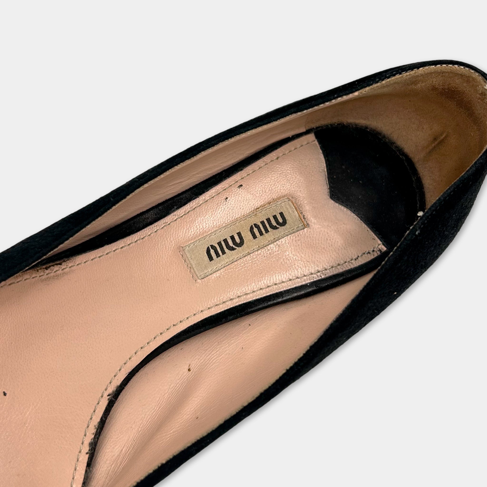 Miu Miu Black Suede Heels