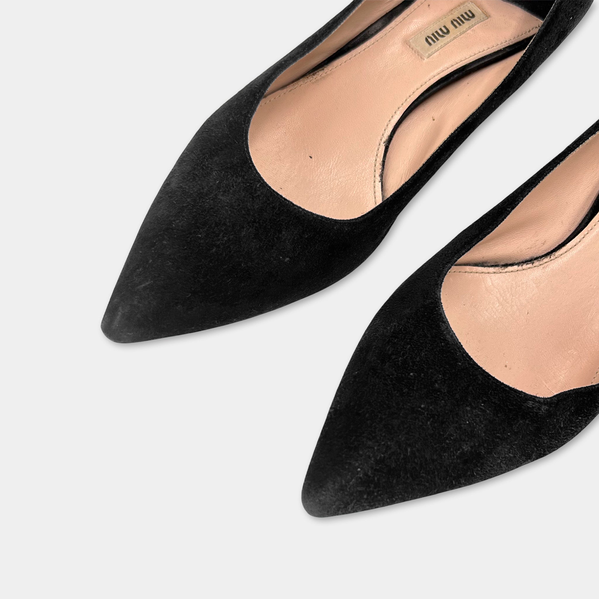 Miu Miu Black Suede Heels