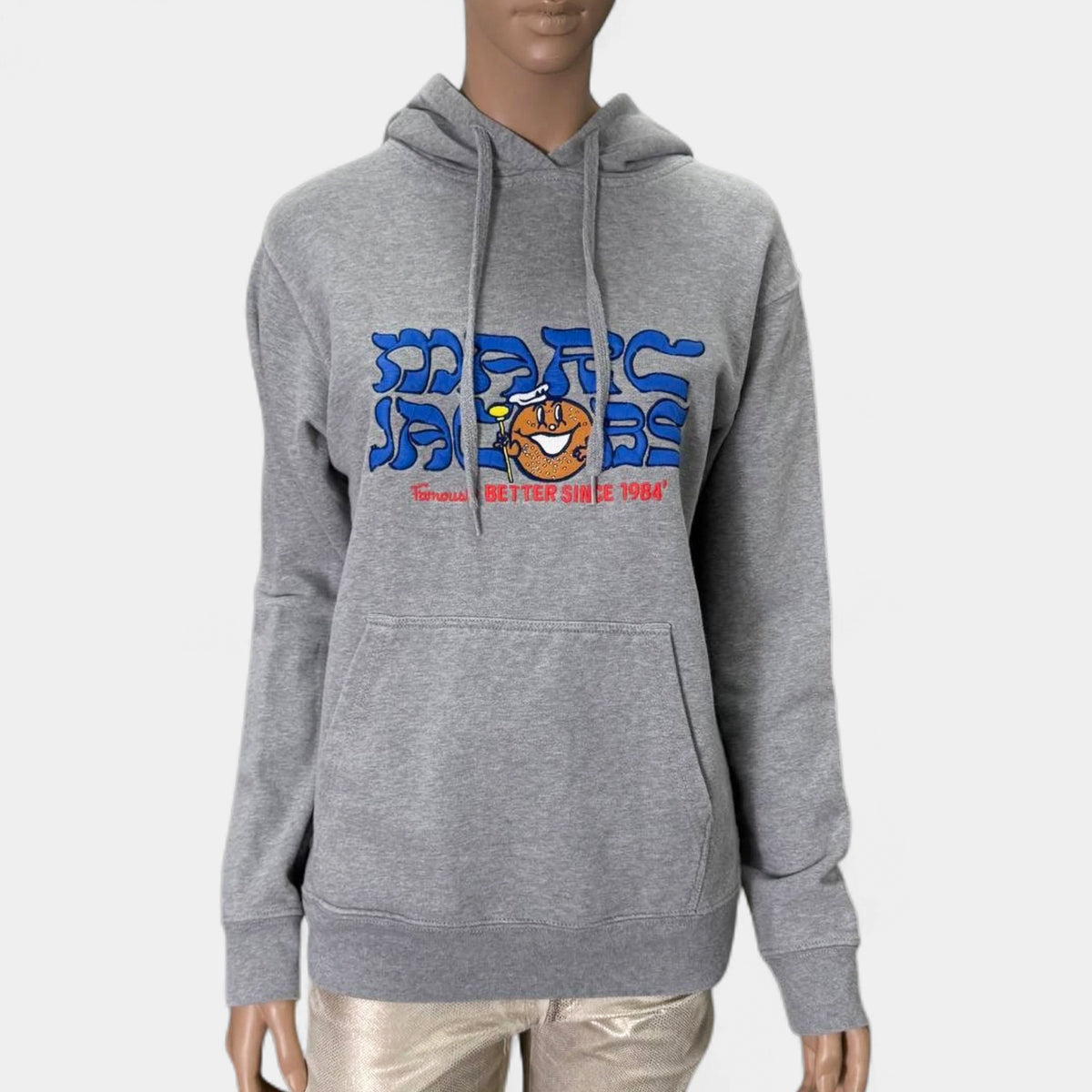 Marc Jacobs x Avi Gold Embroidered Orange Character Grey Hoodie
