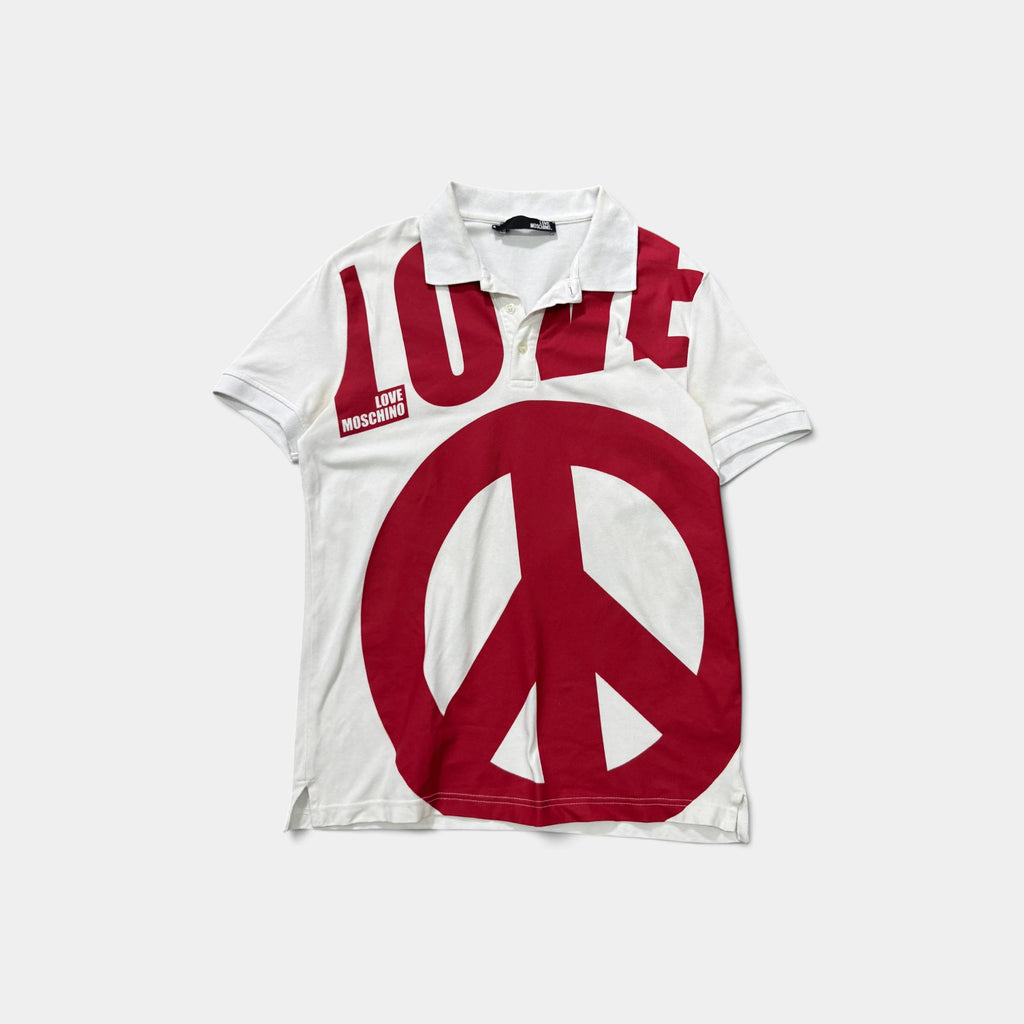 Love Moschino Peace Symbol Polo Shirt