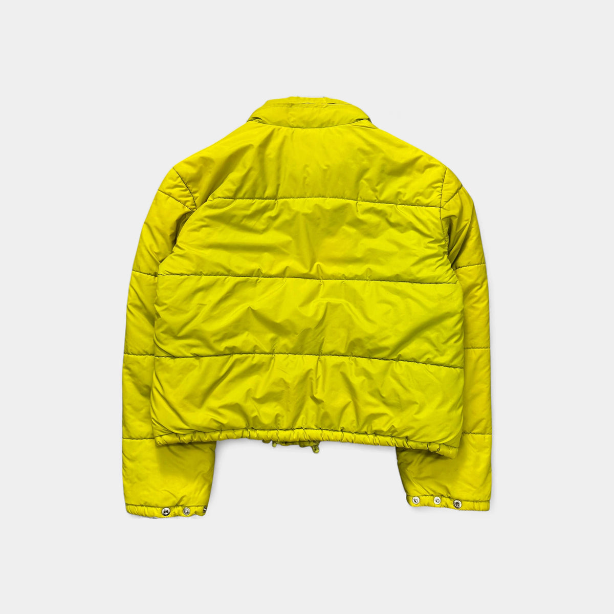 Moschino Lime Green Shearling-Lined Puffer Jacket