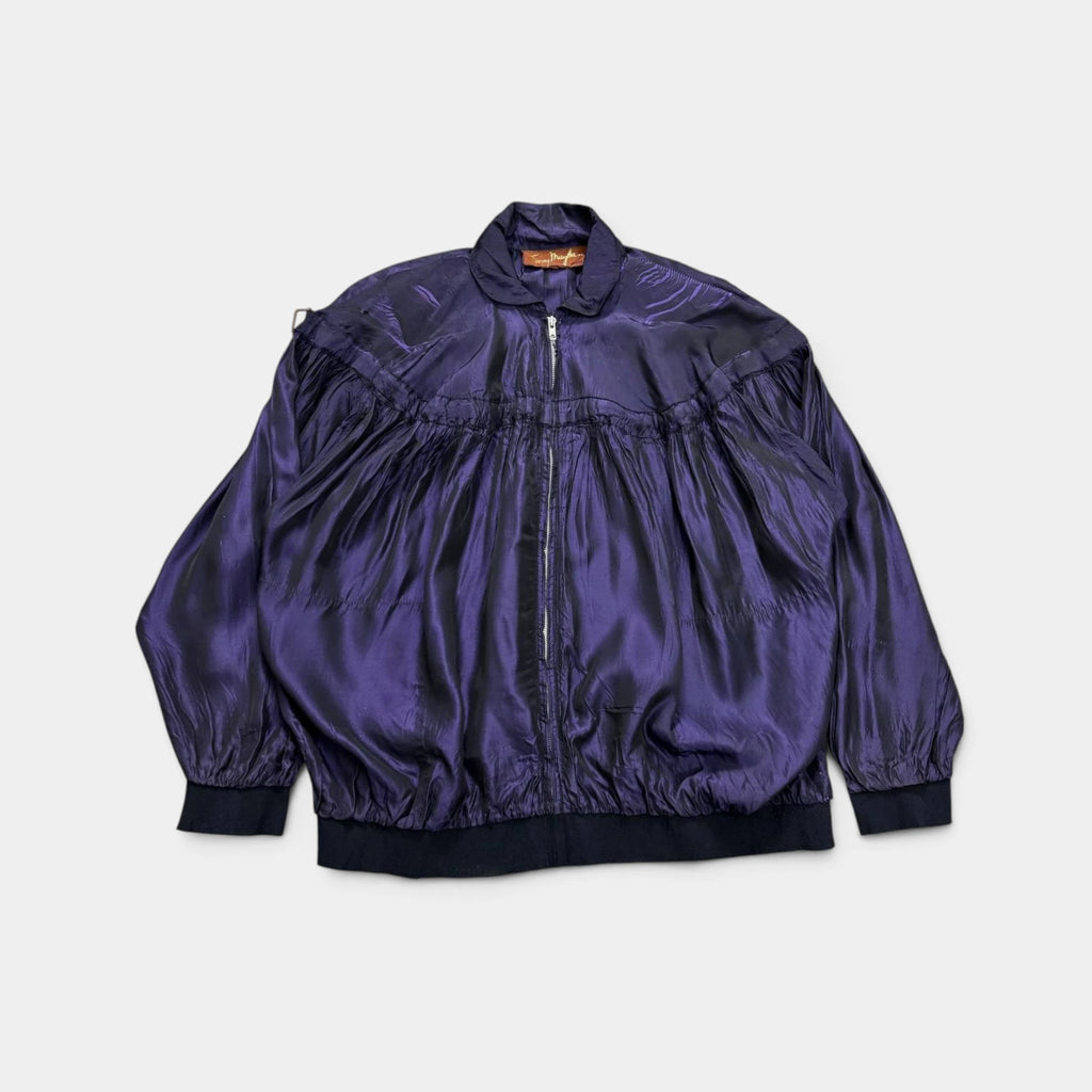 Thierry Mugler 1990s Iridescent Purple Bomber Jacket
