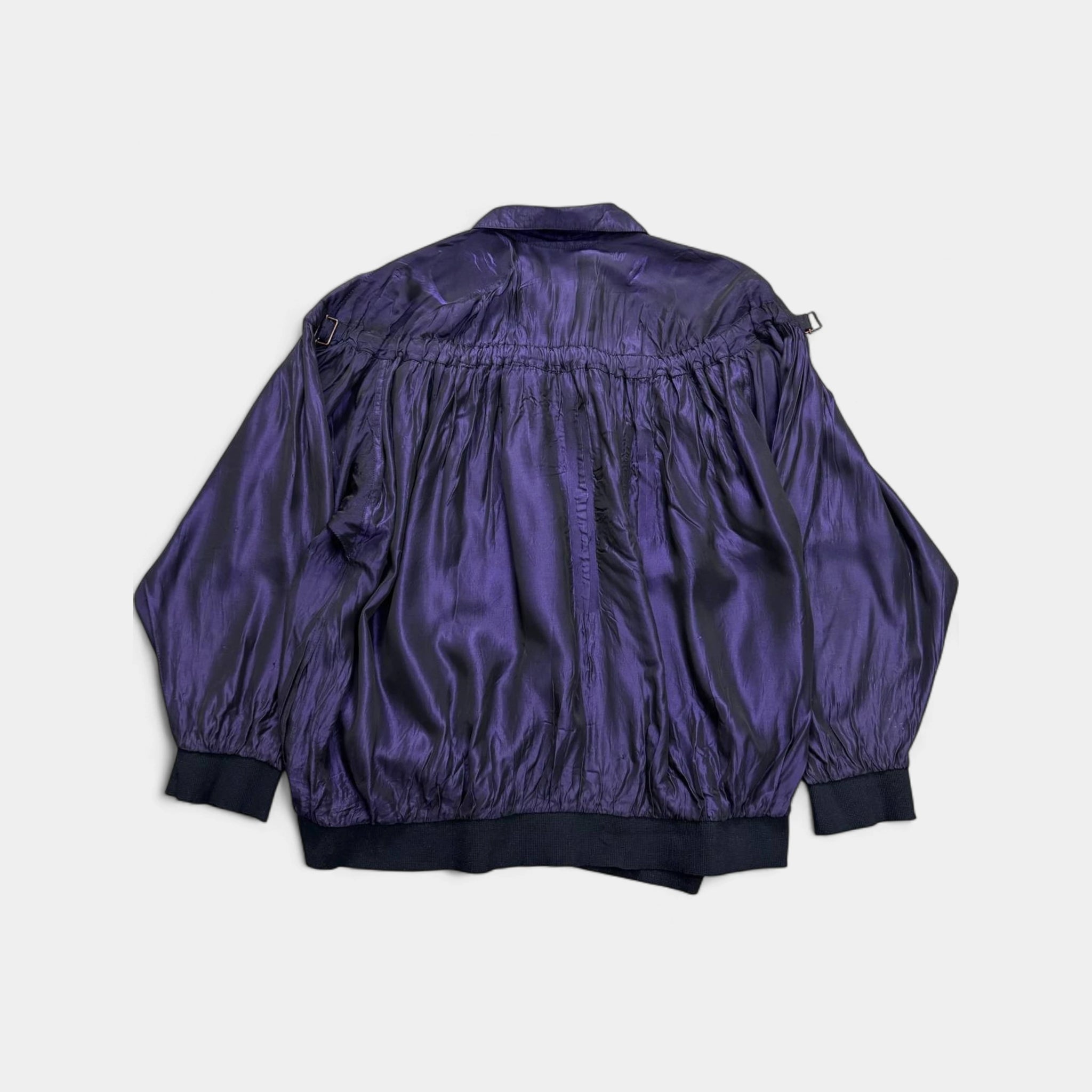 Thierry Mugler 1990s Iridescent Purple Bomber Jacket