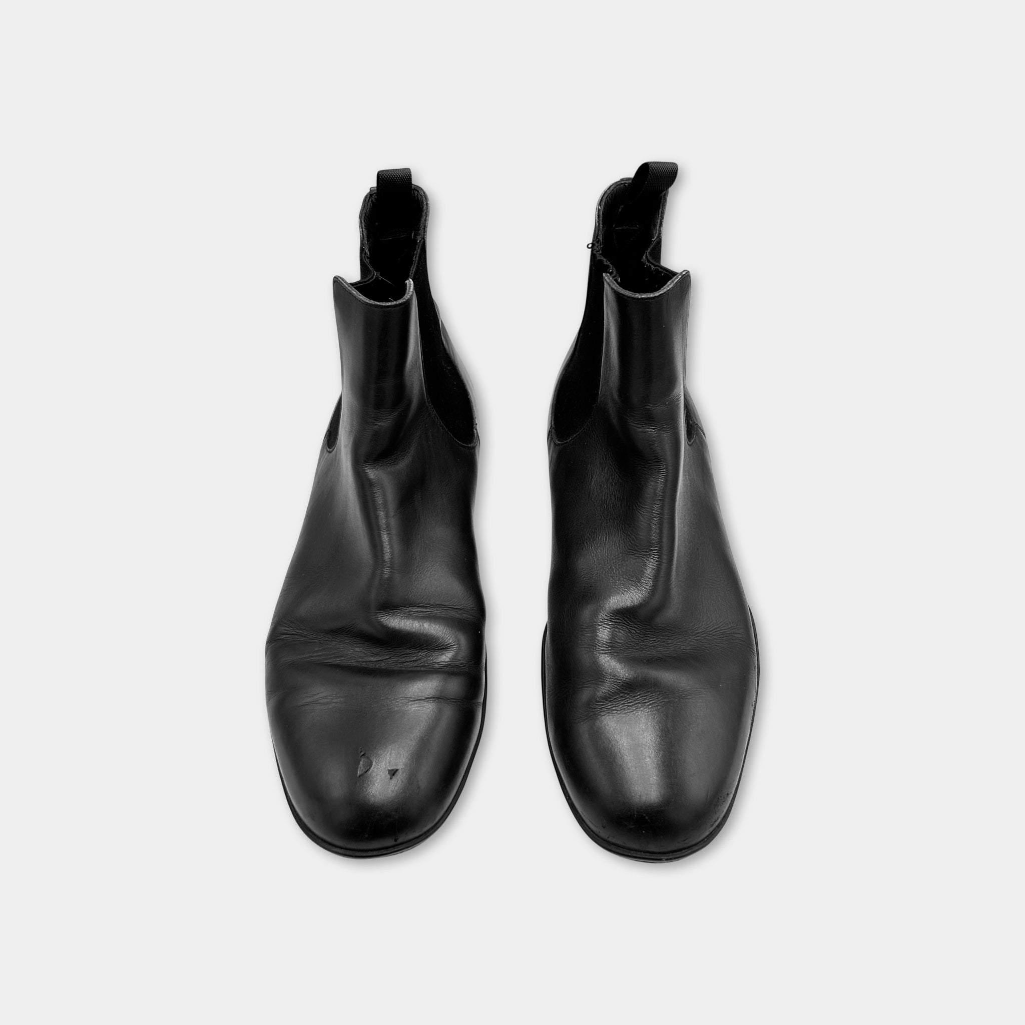 Prada Laceless Black Leather Sneakers