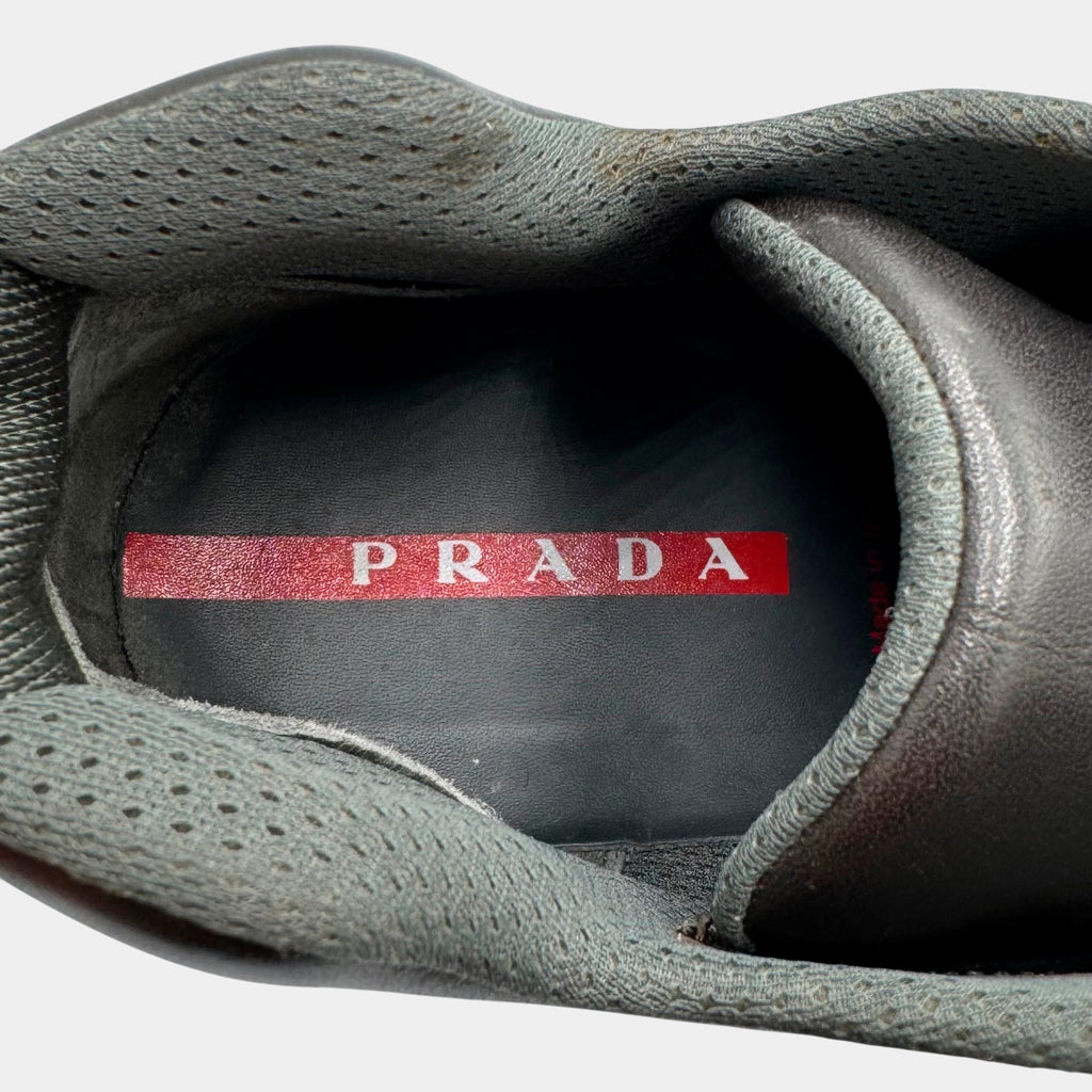 Prada 2000's Black Leather Chunky Mountain Utility Derby Shoes