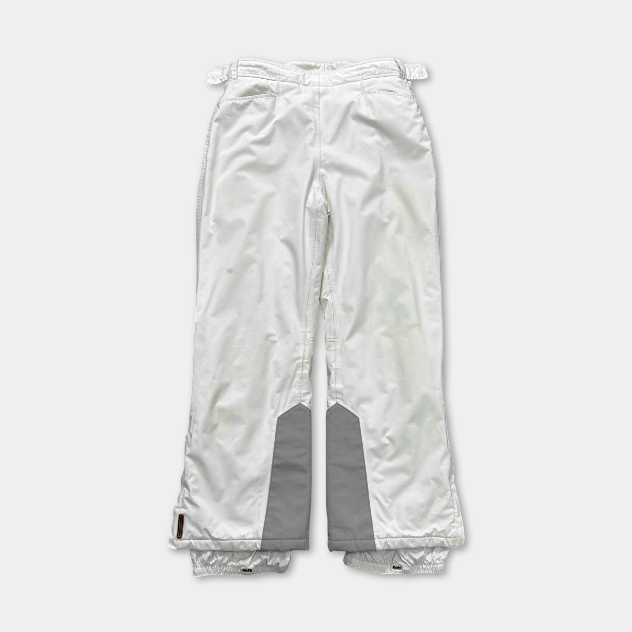 Prada 2000s White Ski Black Tab Pants