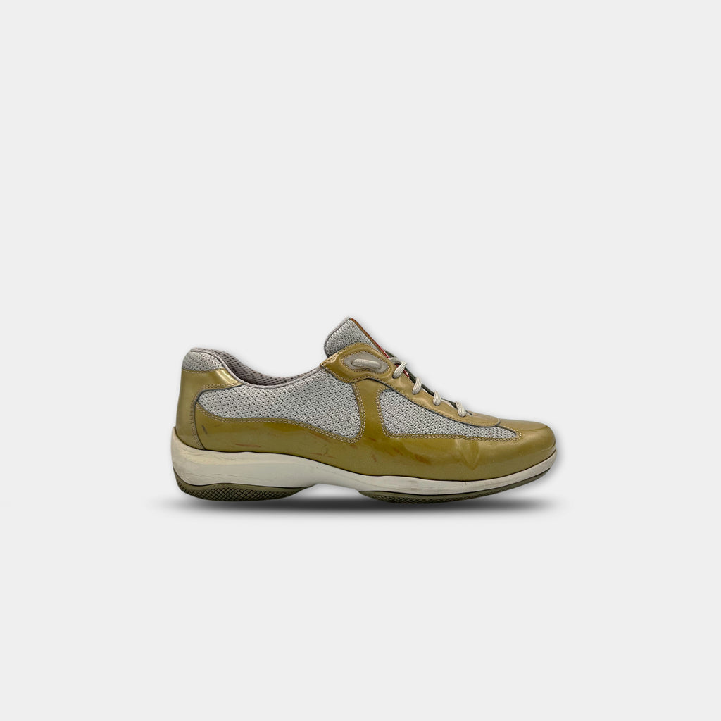 Prada America Cup Vintage Patent Leather Sneakers
