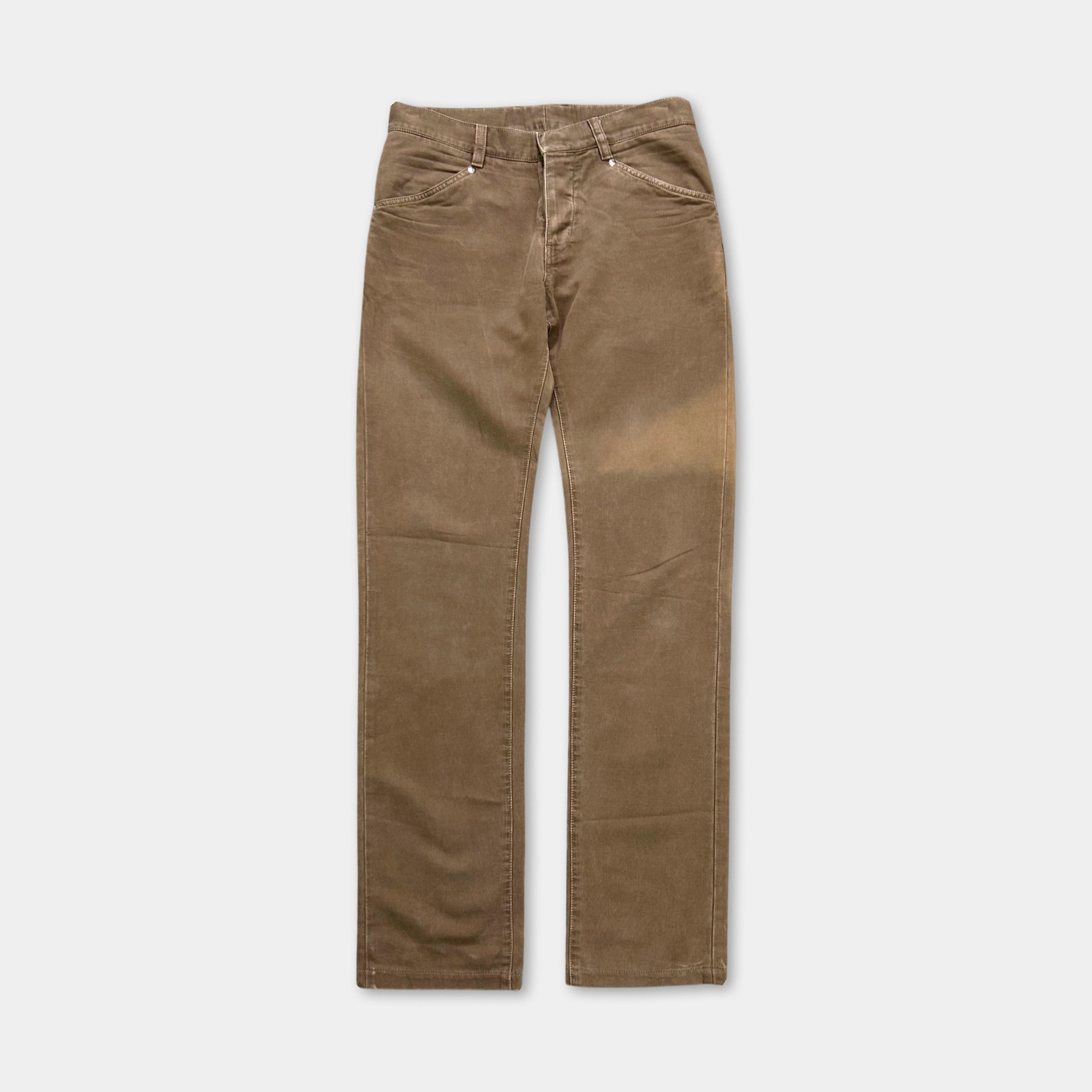 Prada Brown Corduroy Straight Leg Pants