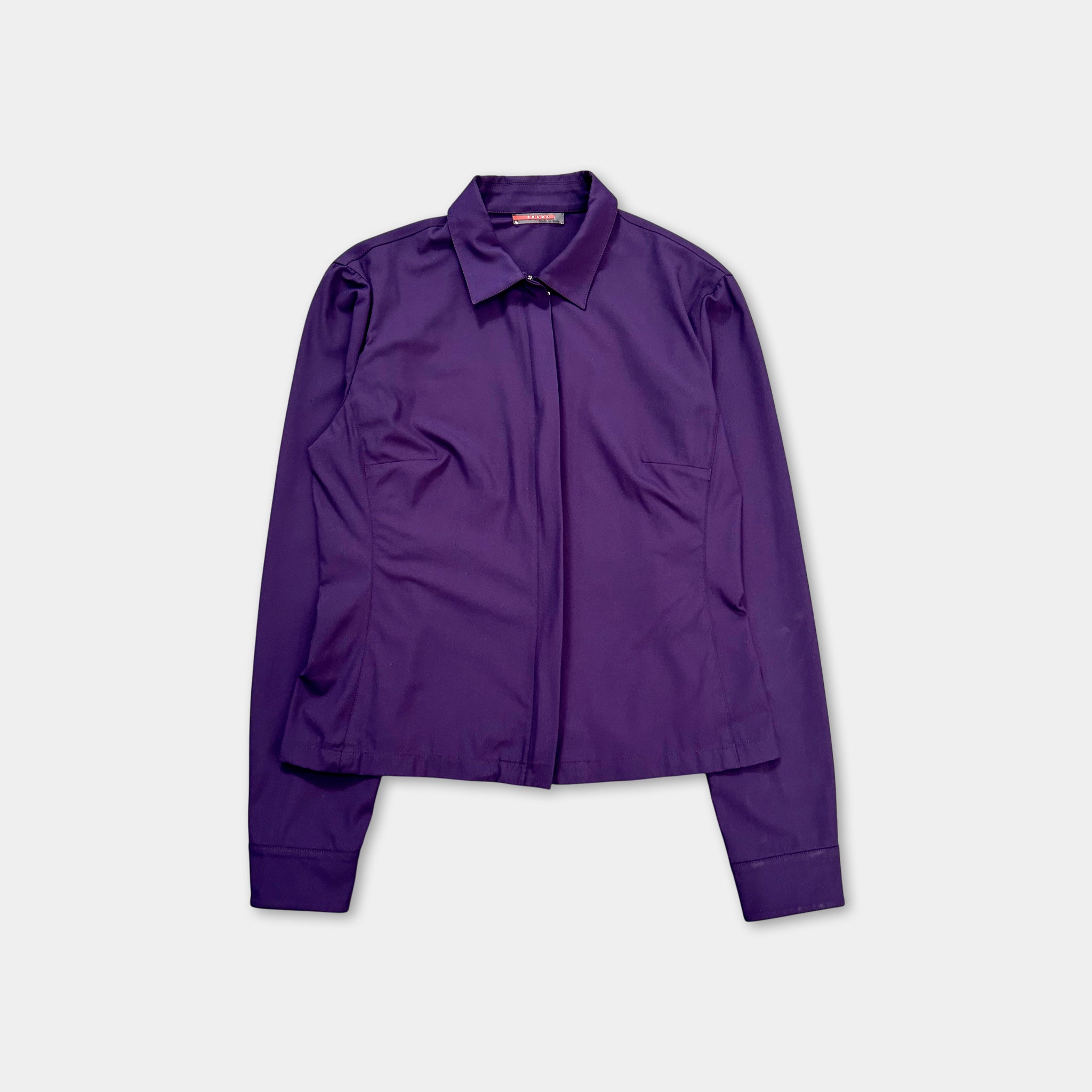 Prada Purple 2000's Technical Nylon Shirt