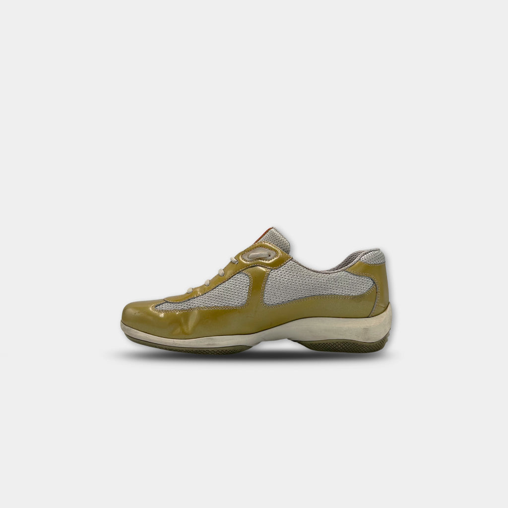 Prada America Cup Vintage Patent Leather Sneakers