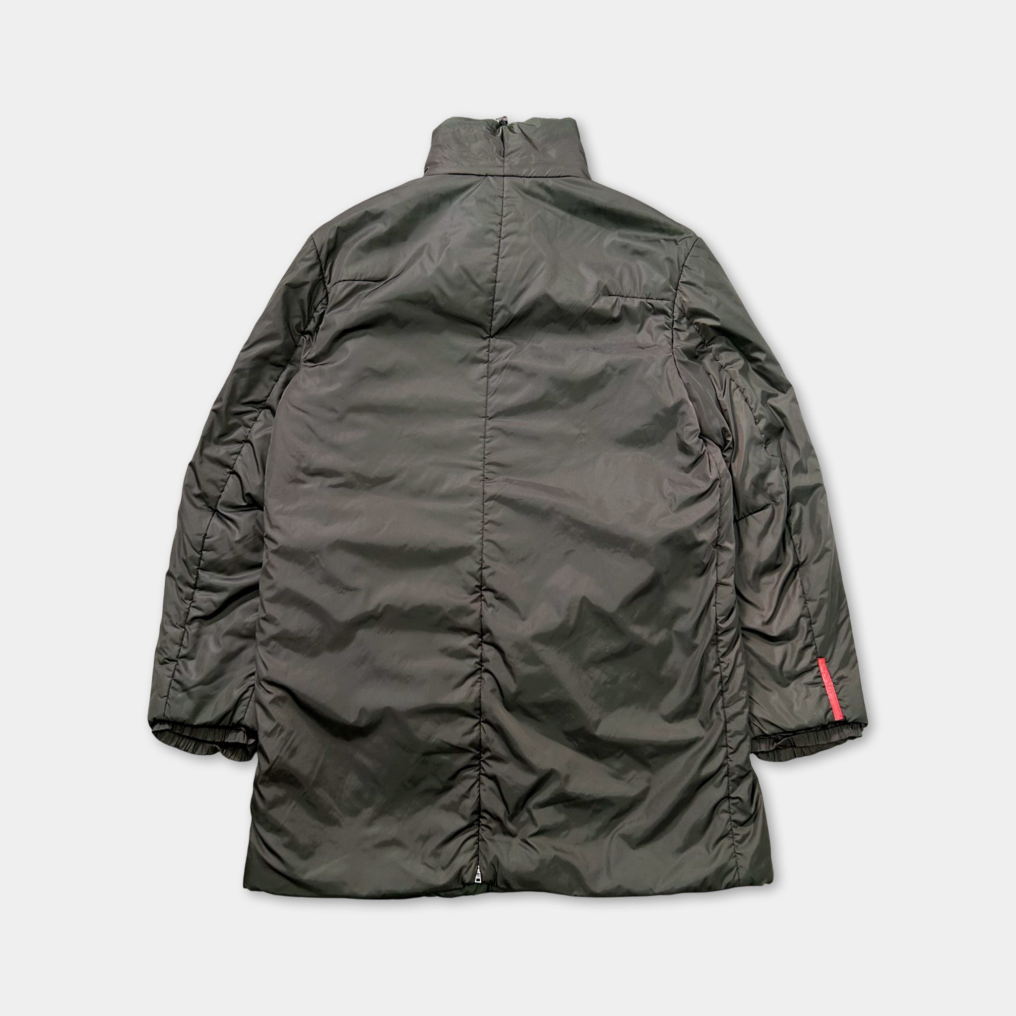 Prada Nylon Green Brown Long Coat