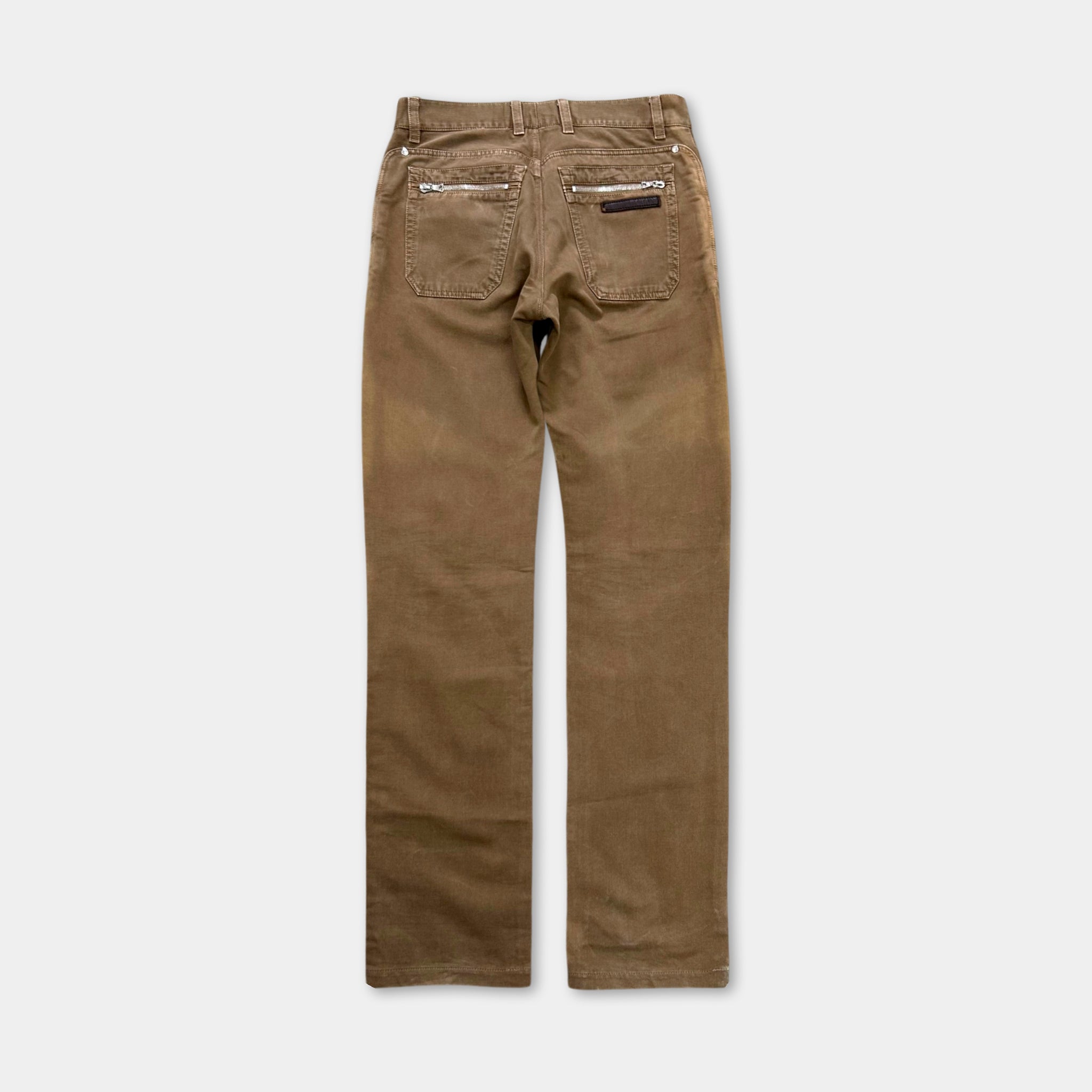 Prada Brown Corduroy Straight Leg Pants