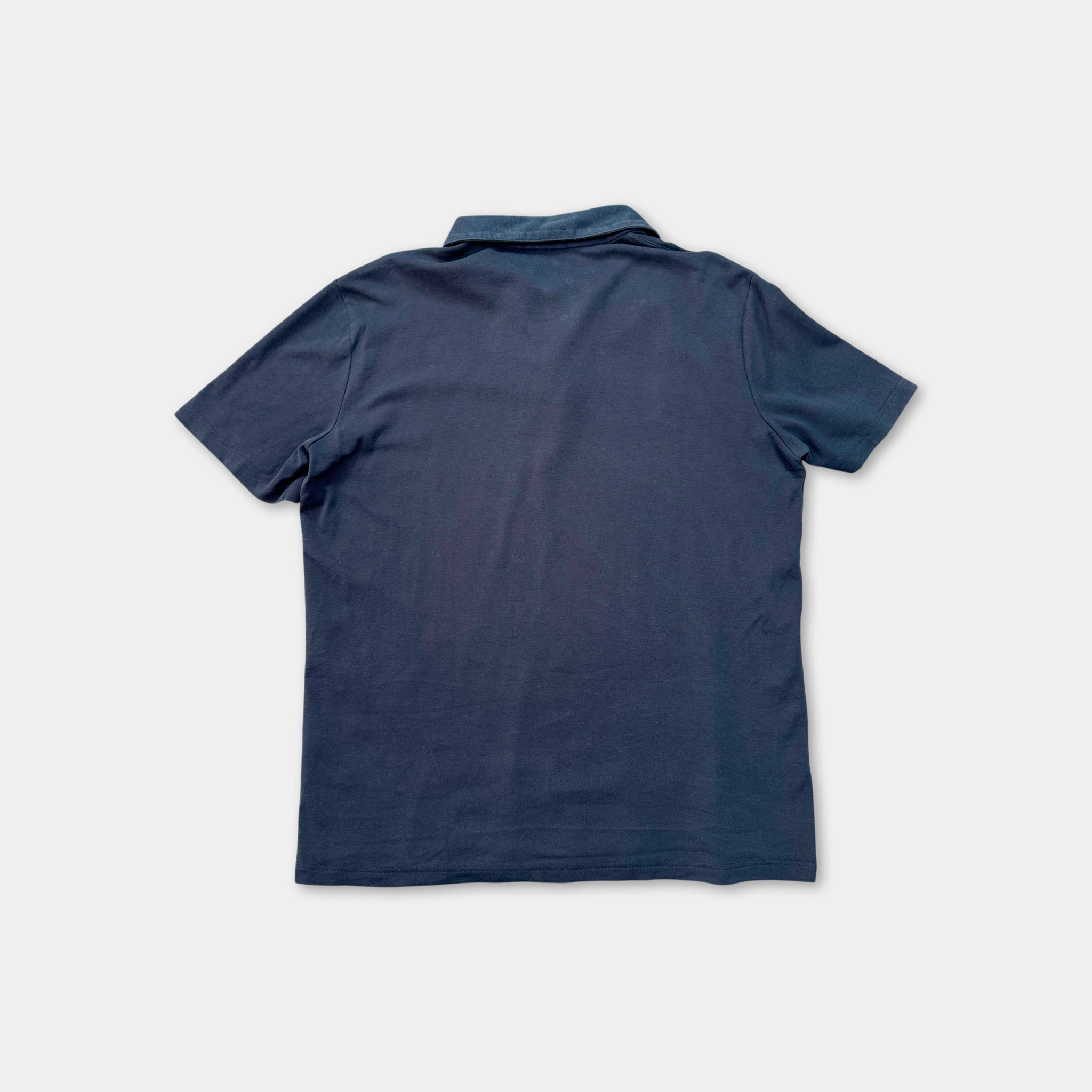 Prada Linea Rossa Red Tab Short Sleeve Navy Polo Shirt