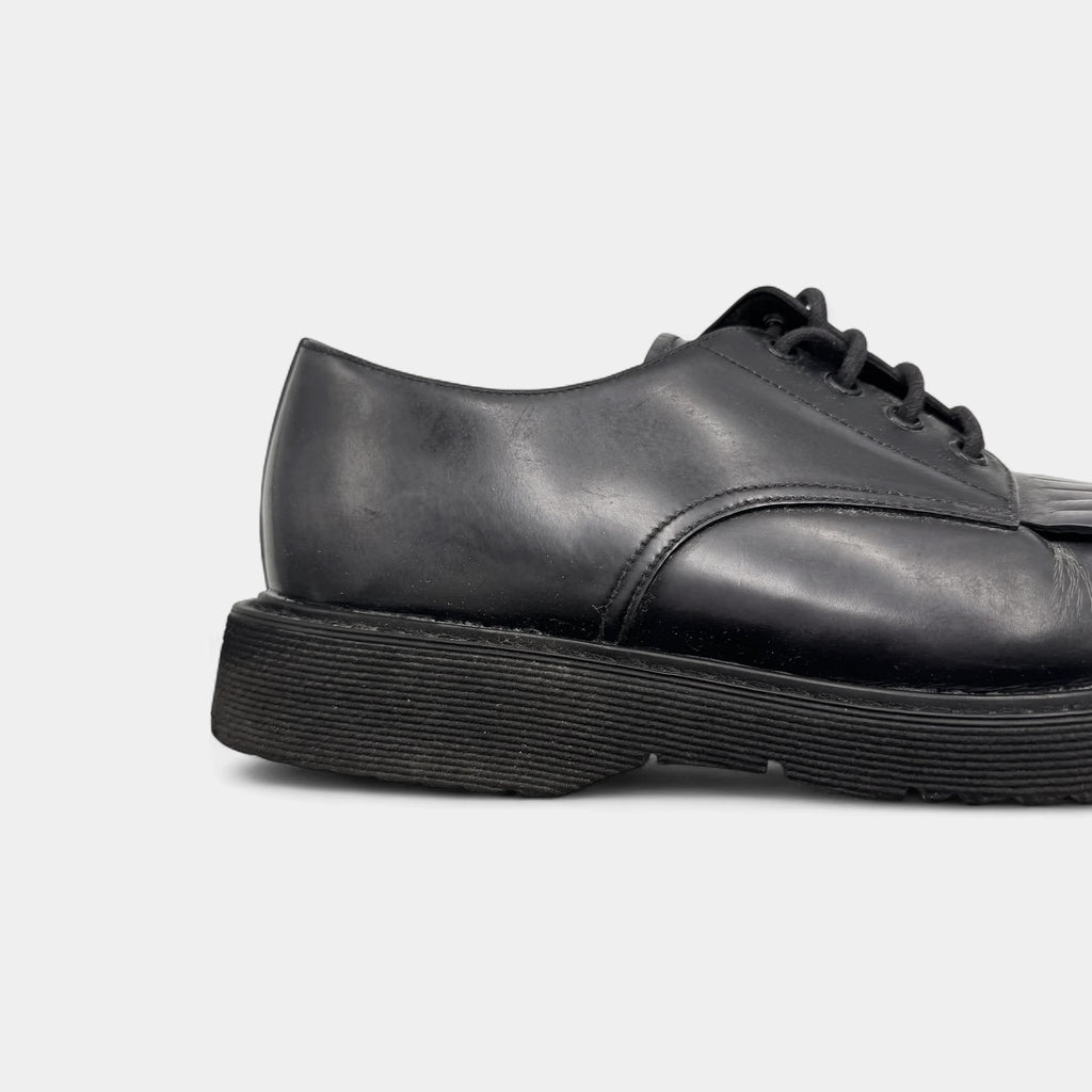 Prada Fringe Kiltie Leather Derby Shoes