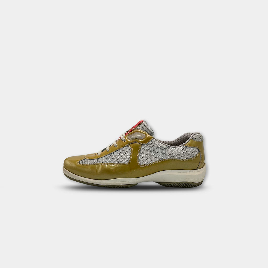 Prada America Cup Vintage Patent Leather Sneakers