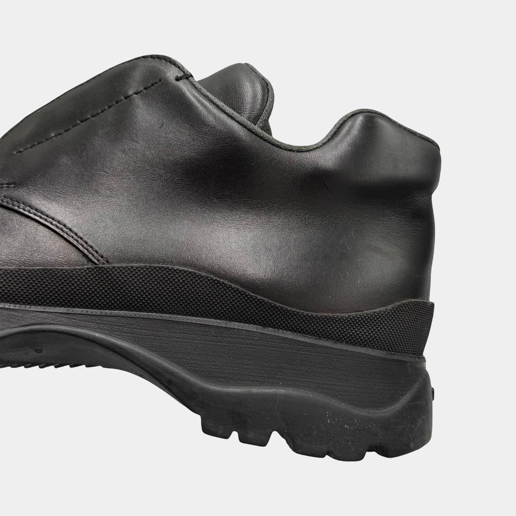 Prada 2000's Black Leather Chunky Mountain Utility Derby Shoes
