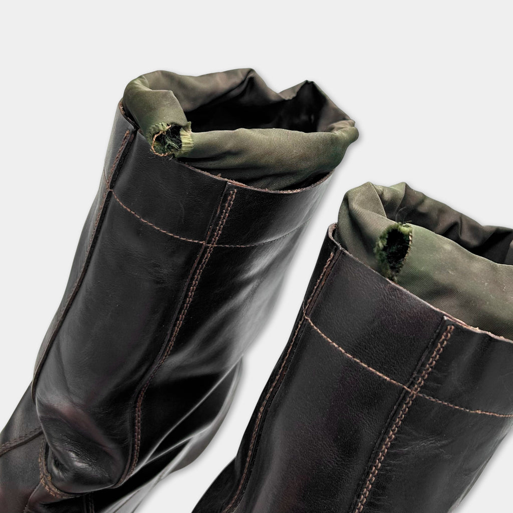 Prada Vintage High Leather Boots
