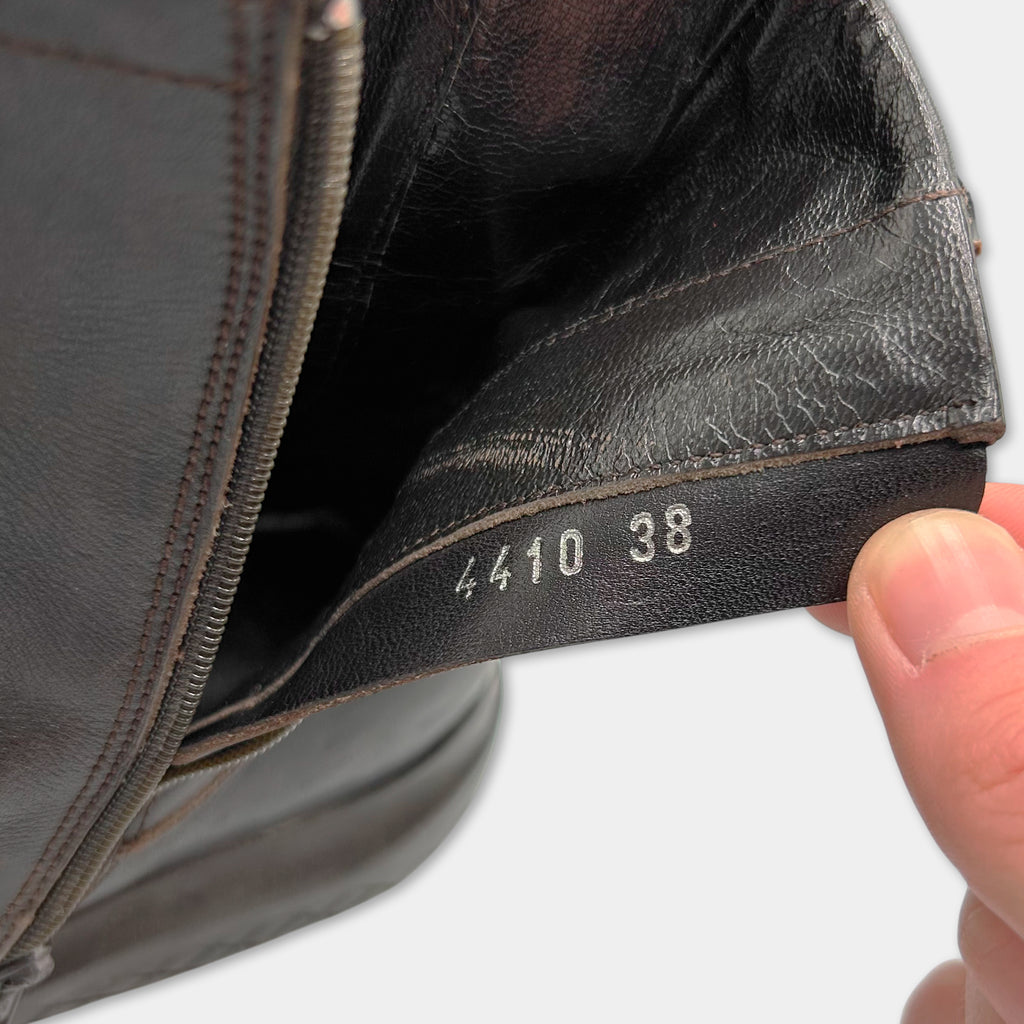 Prada Brown FW98 Brown Leather Vibram Ankle Boots