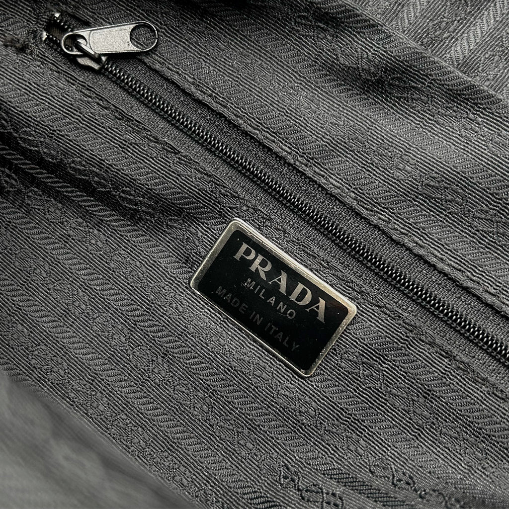 Prada SS2000 Ostrich and Patent Leather Twin-Pocket Tote